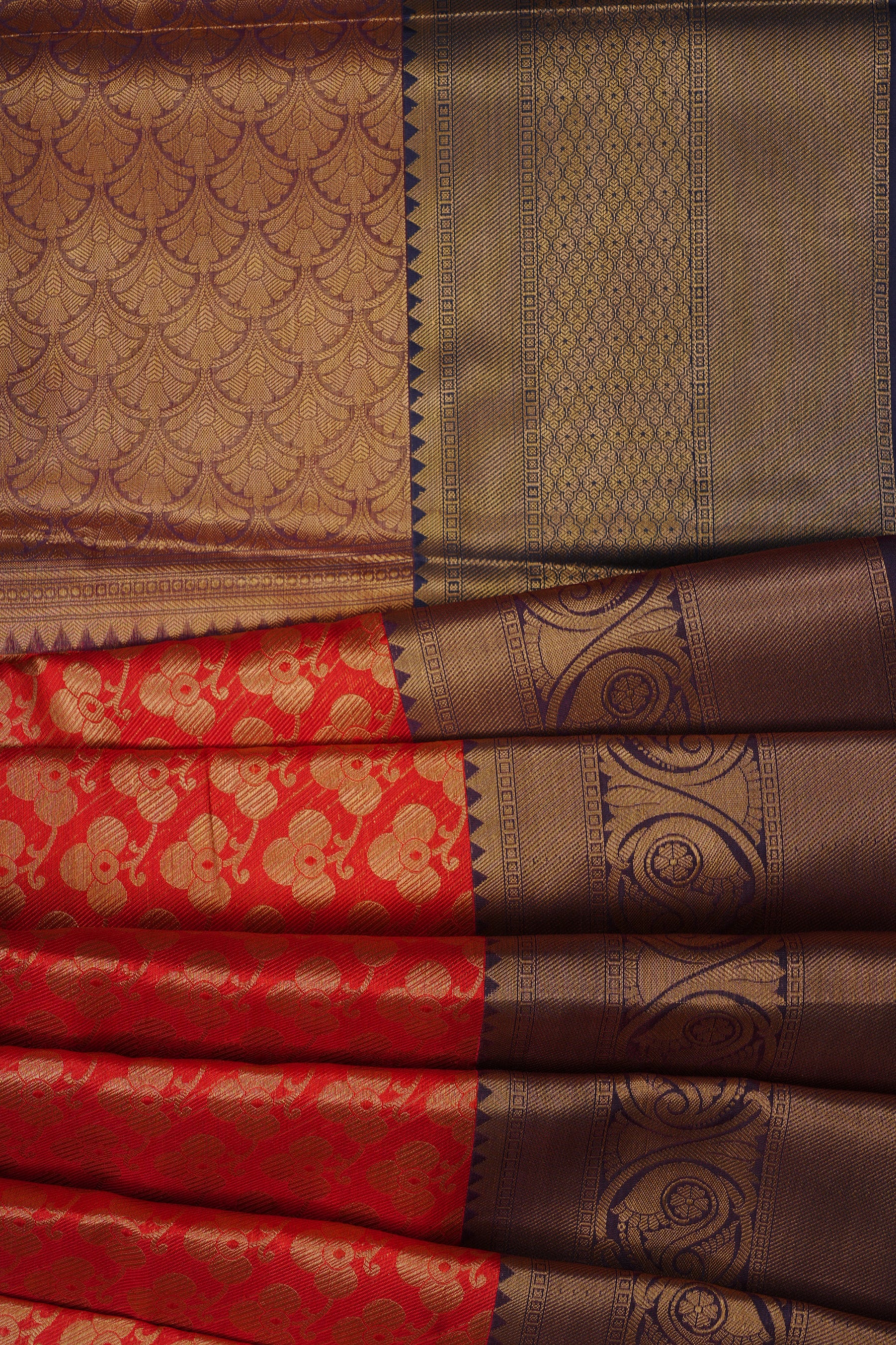 Kora Weaves Kancheepuram Style Saree With Brocade Blouse