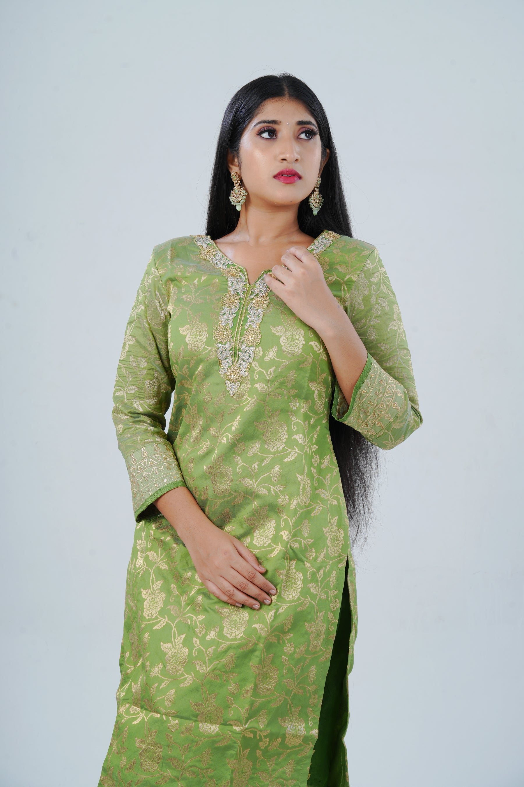 Handcrafted Embroidered Salwar Kameez with Designer Dupatta KURTI JCS Fashions