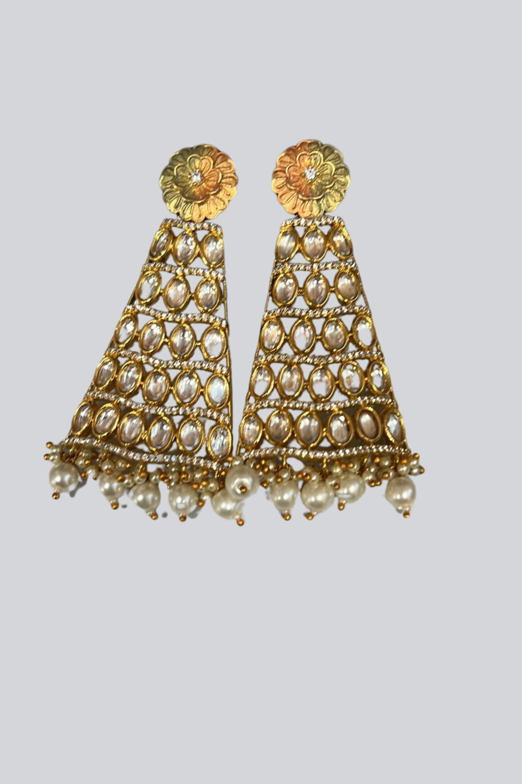 Dazzling Kundan Earrings - Timeless Elegance at JCSFashions Jewelry JCS Fashions