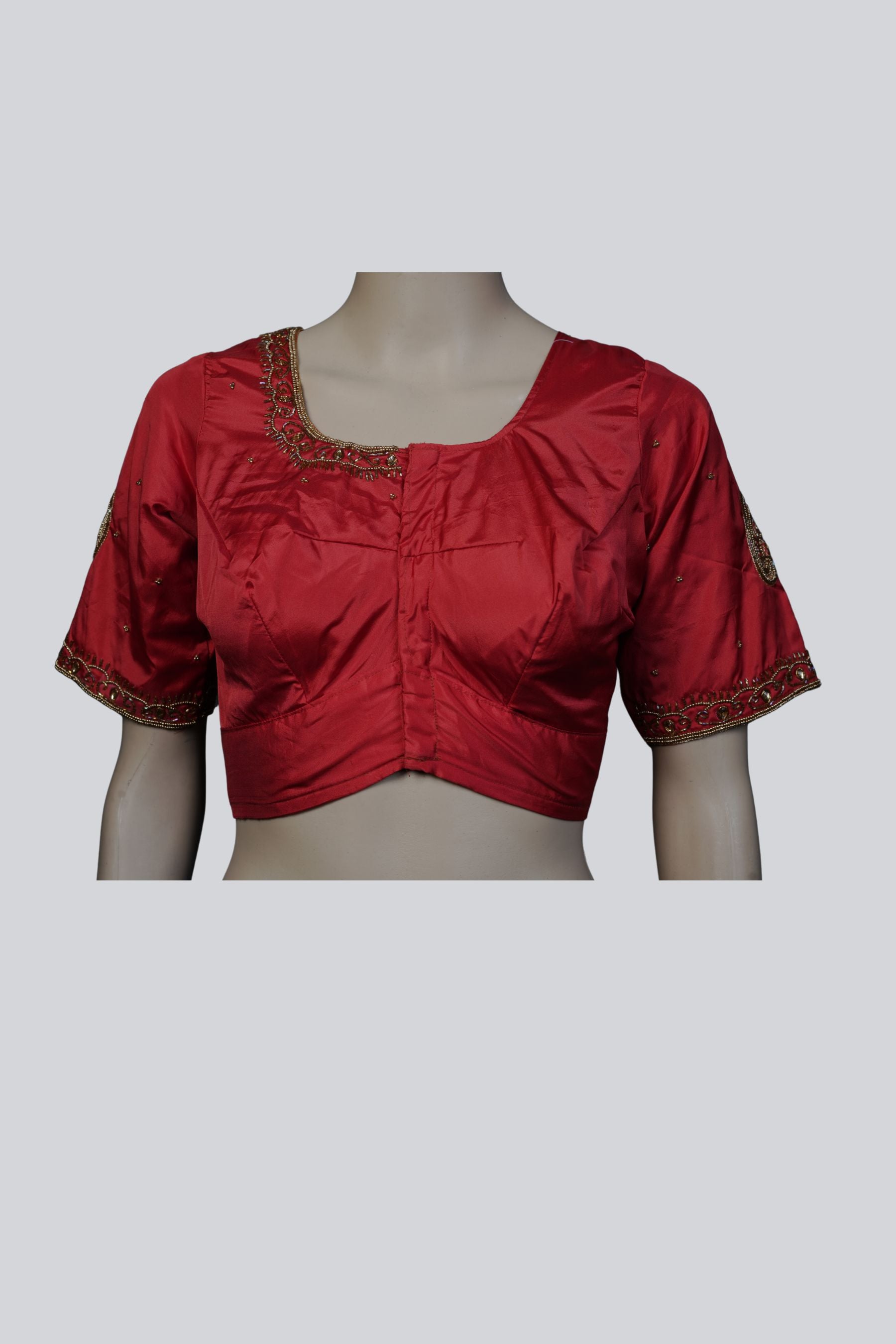 Aari Elegance: Exquisite Blouses for Timeless Style at JCSFashions Blouse JCS Fashions Red 38