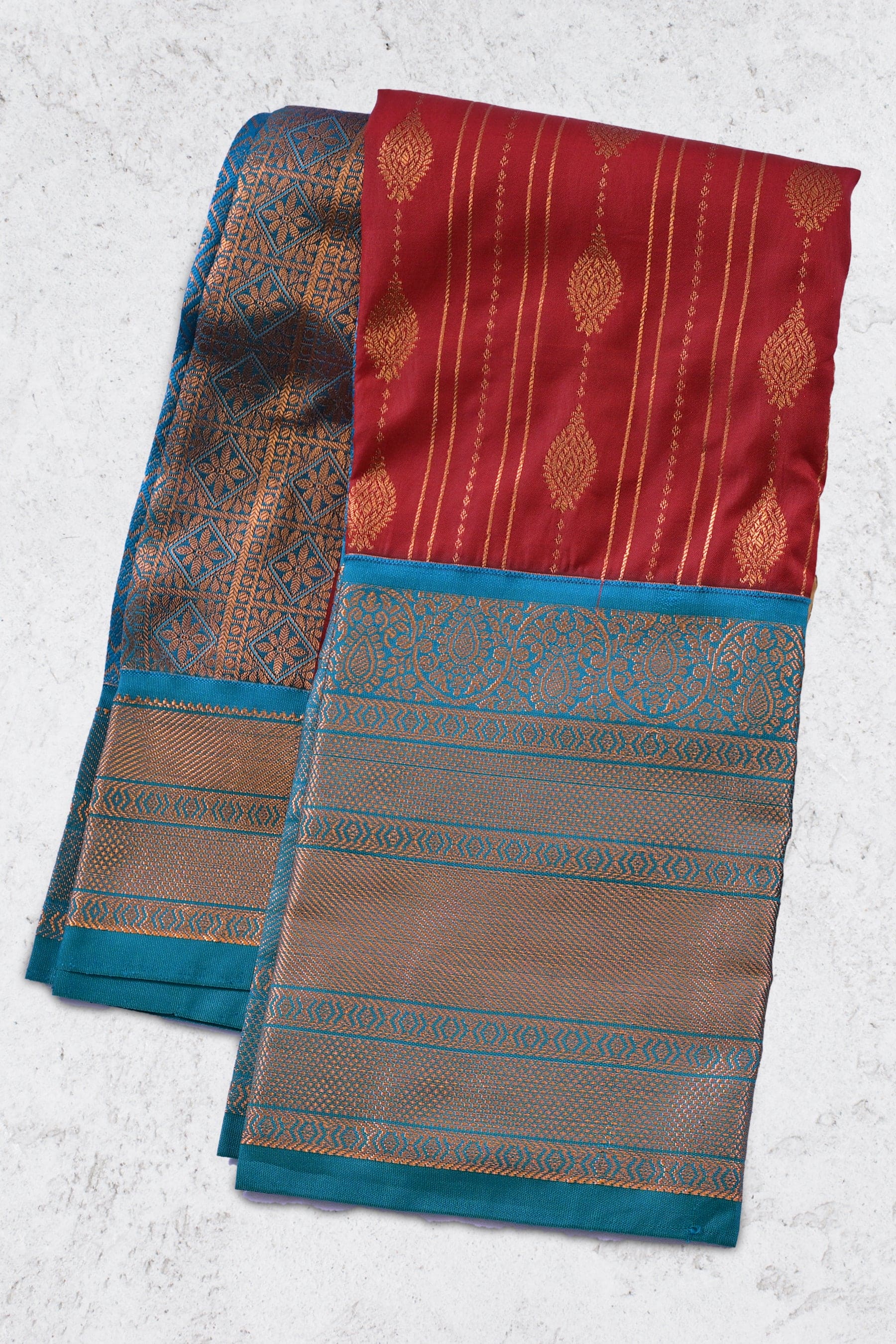 Luxurious Kanchipuram Silk Saree with Golden Zari Motifs Saree JCS Fashions