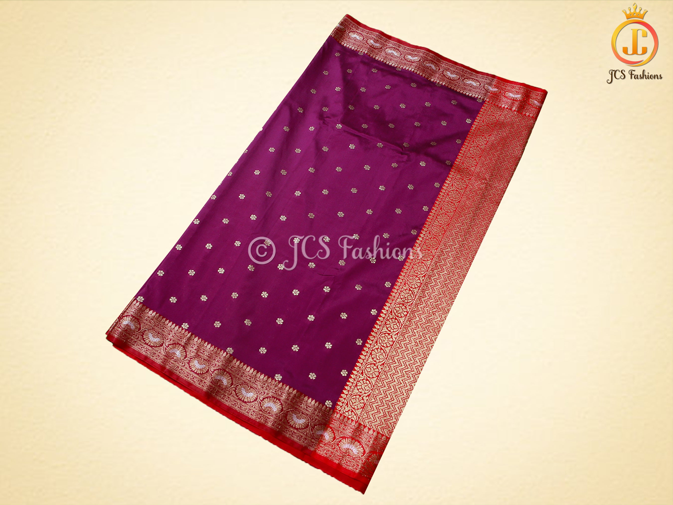 Beautiful Soft Banarasi Silk Saree With A Fully Stitched Blouse SAREE JCS Fashions