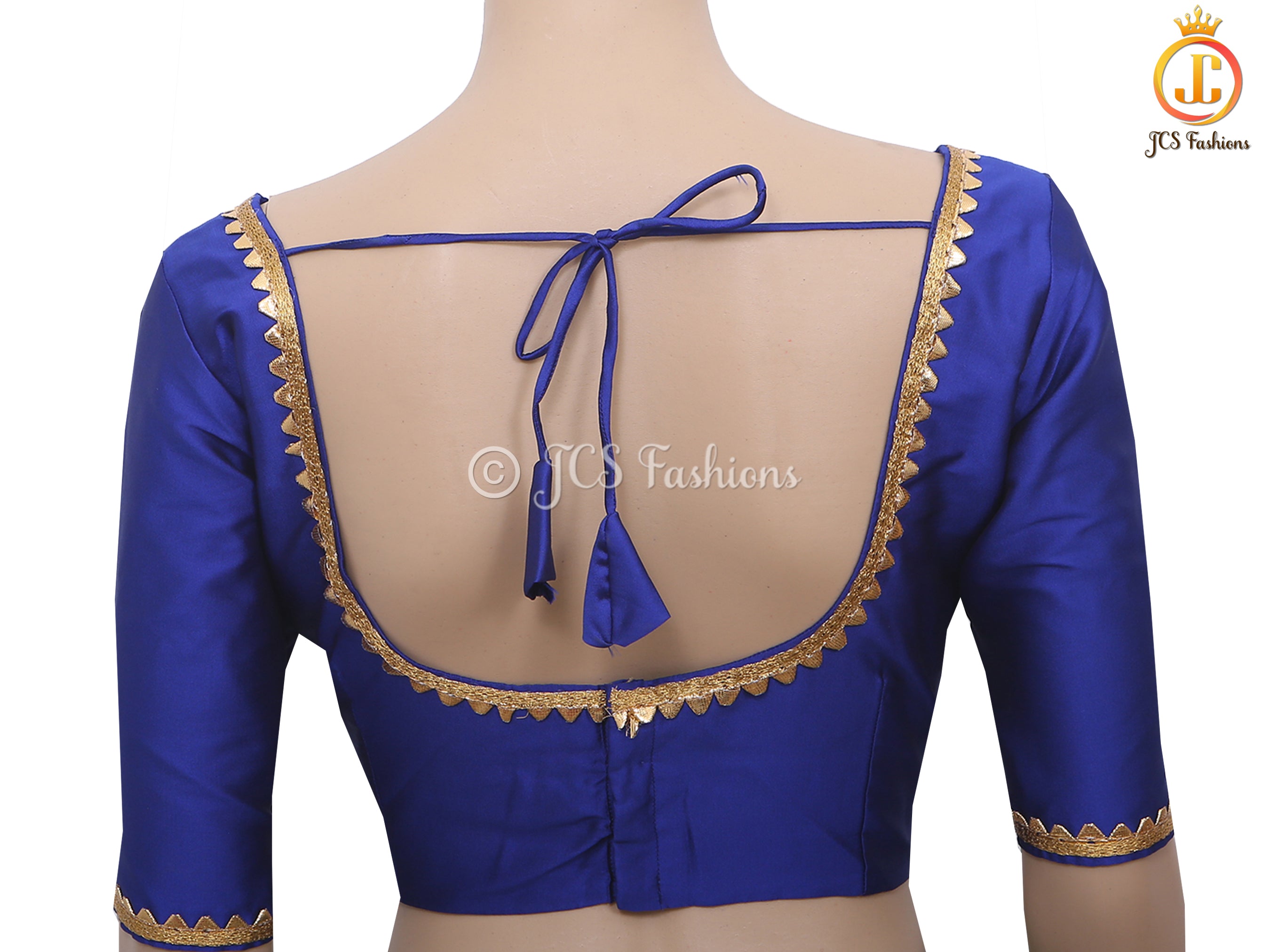 Sabyasashi Cut Ready-Made Blouse, Lehenga Blouse, Stylist Back Open Saree Blouse in Dark Colors Blouse JCS Fashions