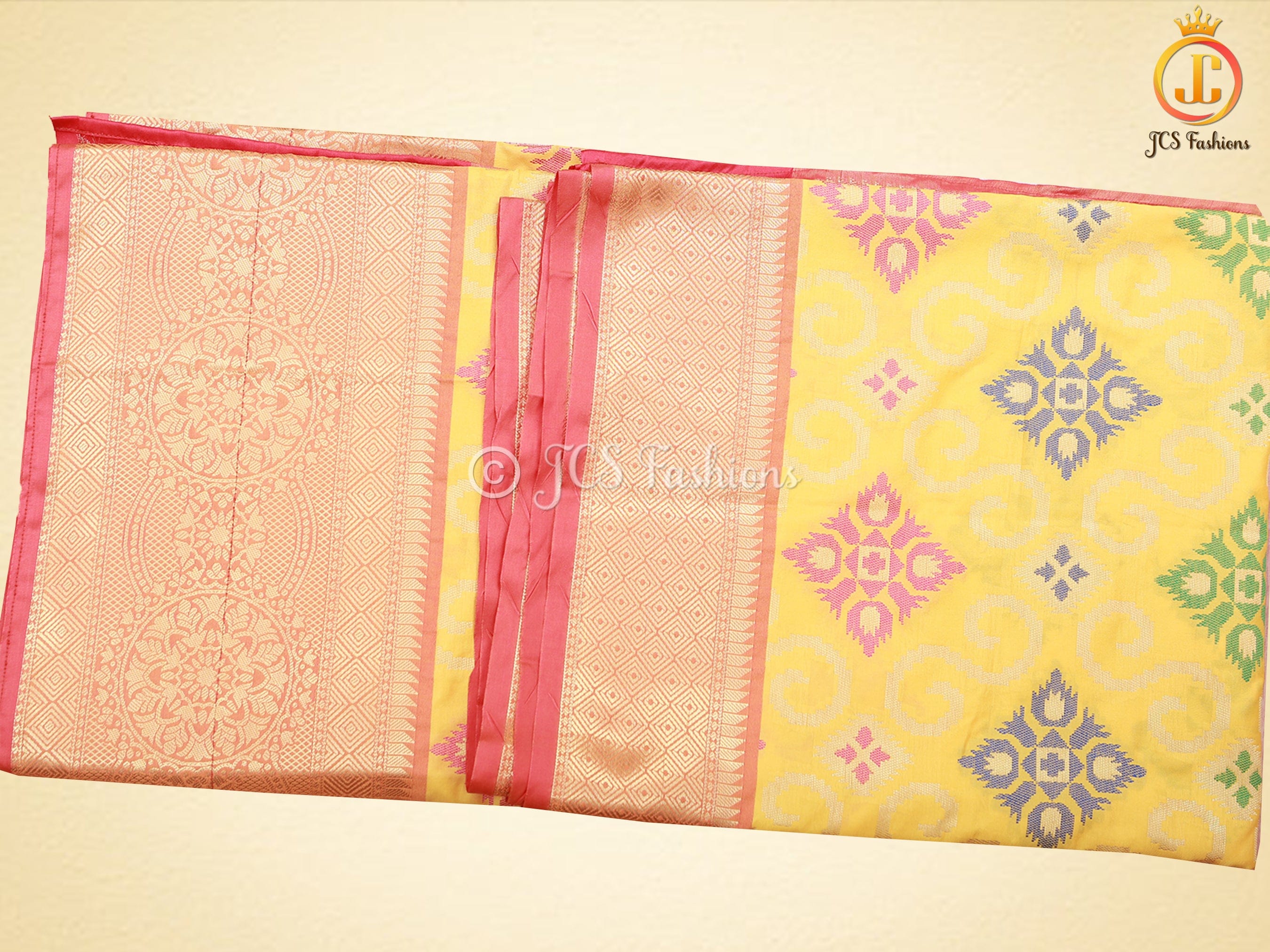 Banarasi Handloom Saree With Fully Stitched Blouse SAREE JCS Fashions