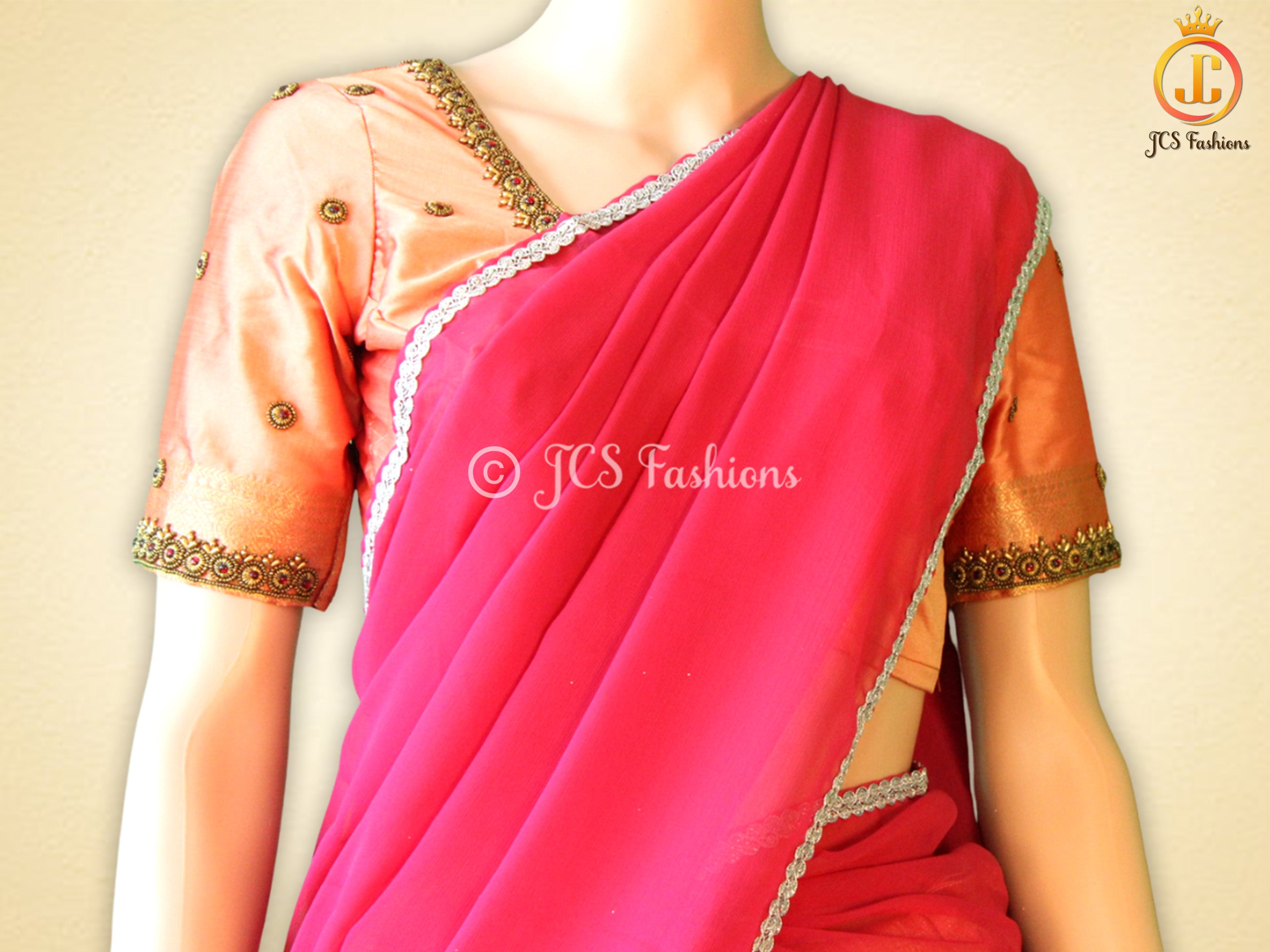 Unique and Trendy Half Saree Set  For Teens | Peach