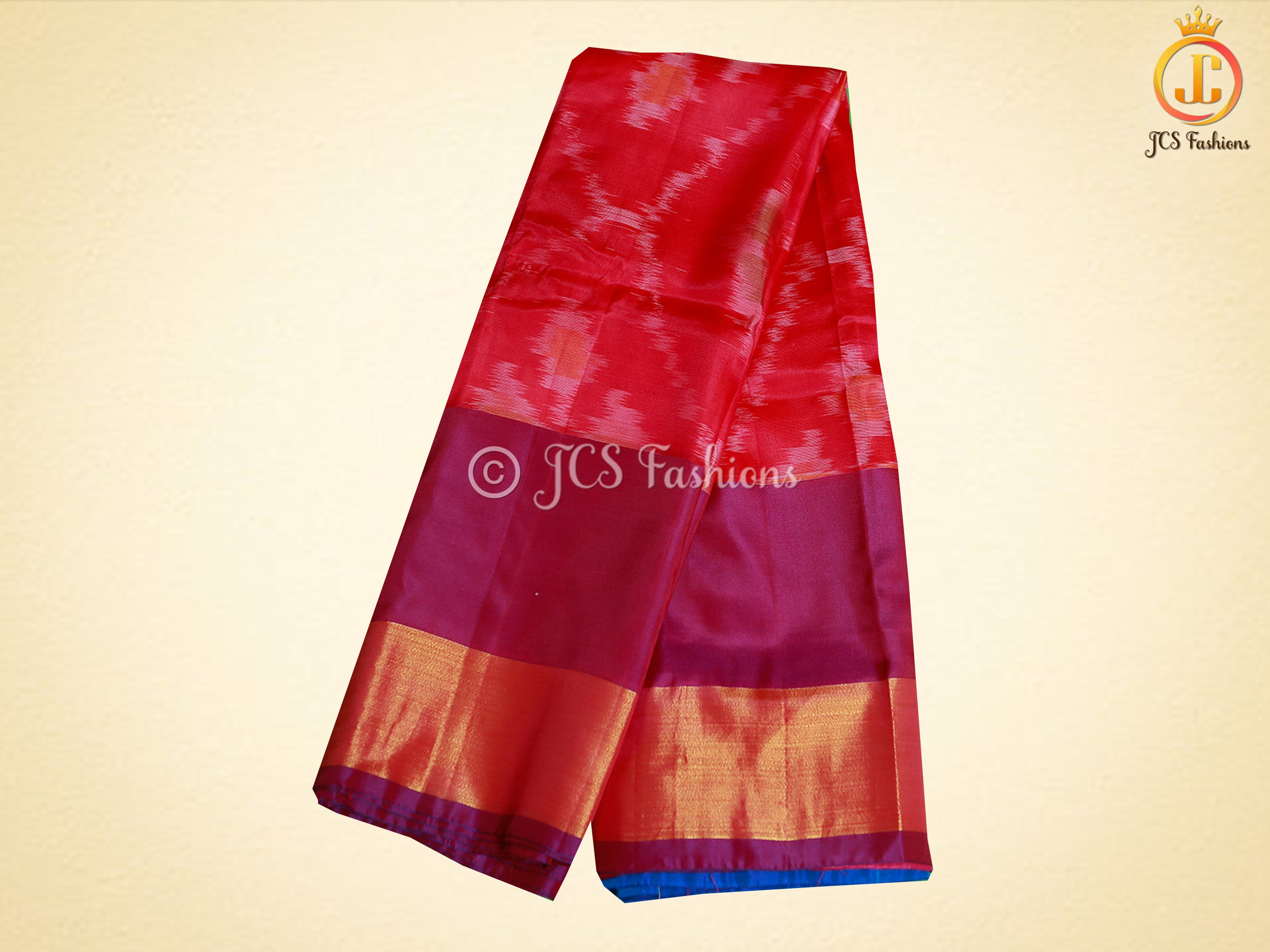 Beautiful Pochampalli Ikkat Design Soft Silk Pattu Saree With Blouse SAREE JCS Fashions