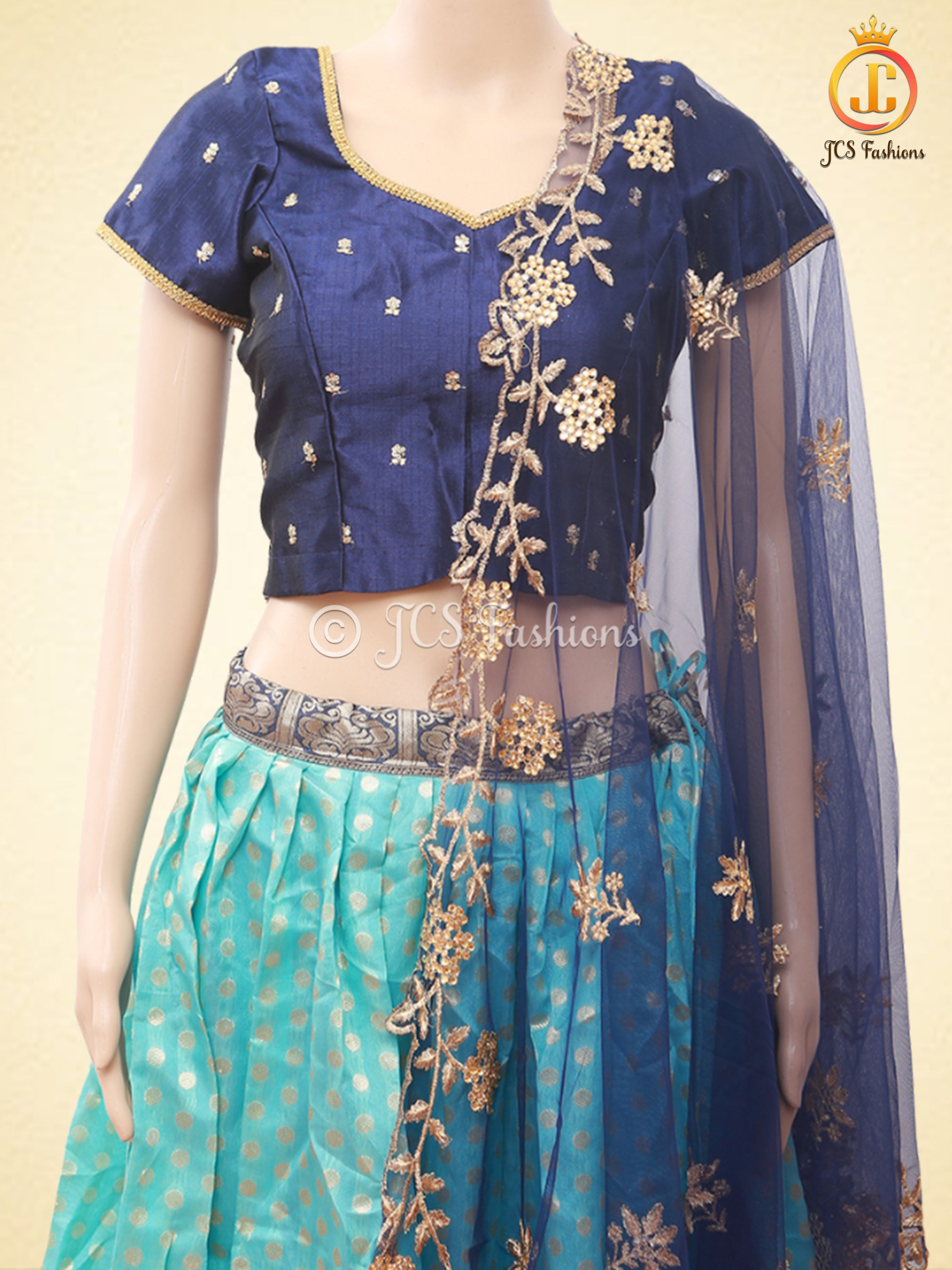 Soft Silk Thread Weaving Lehenga With Contrast Weaving Border LEHENGA JCS Fashions