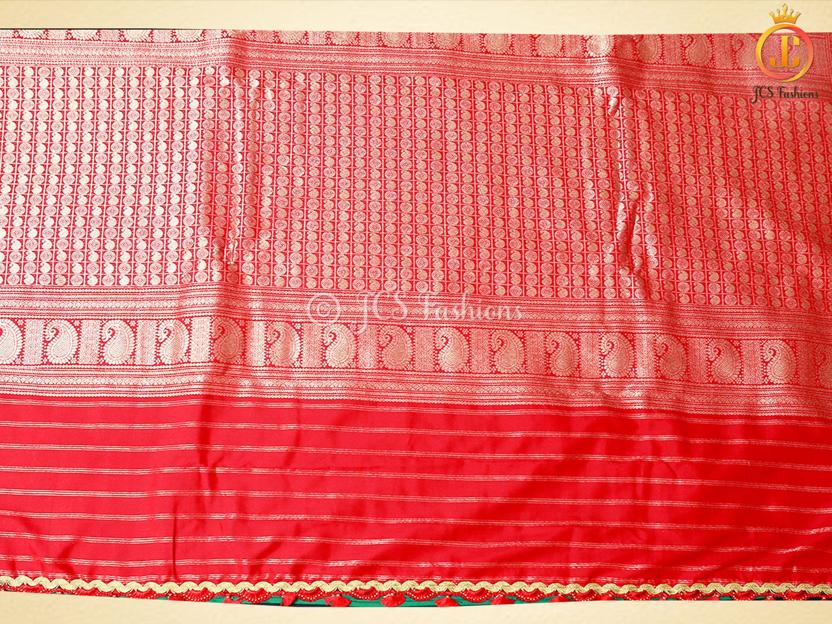 Moonga Silk Gadwal Pattern Saree With Fully Stitched Blouse SAREE JCS Fashions