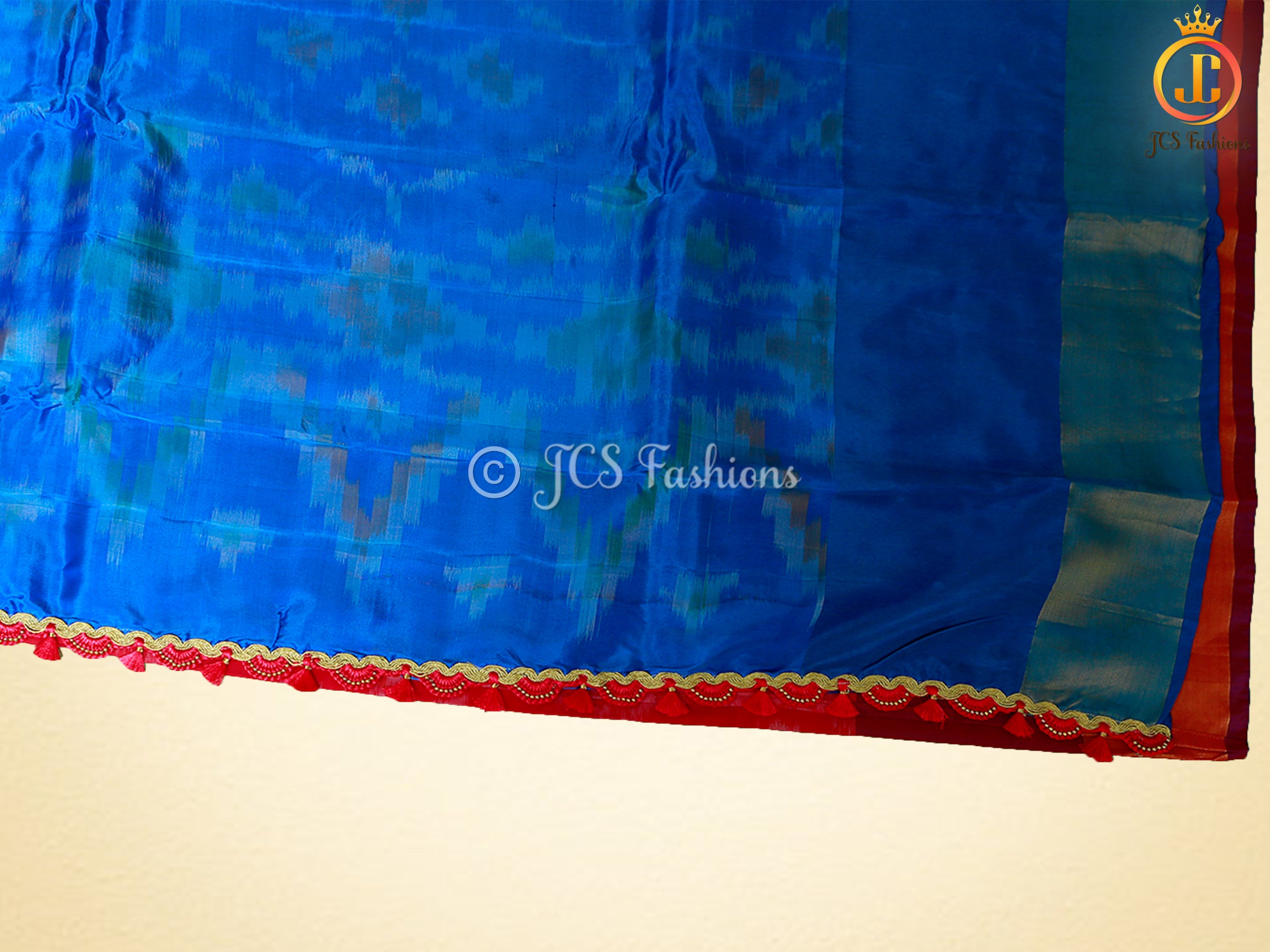 Beautiful Pochampalli Ikkat Design Soft Silk Pattu Saree With Blouse SAREE JCS Fashions