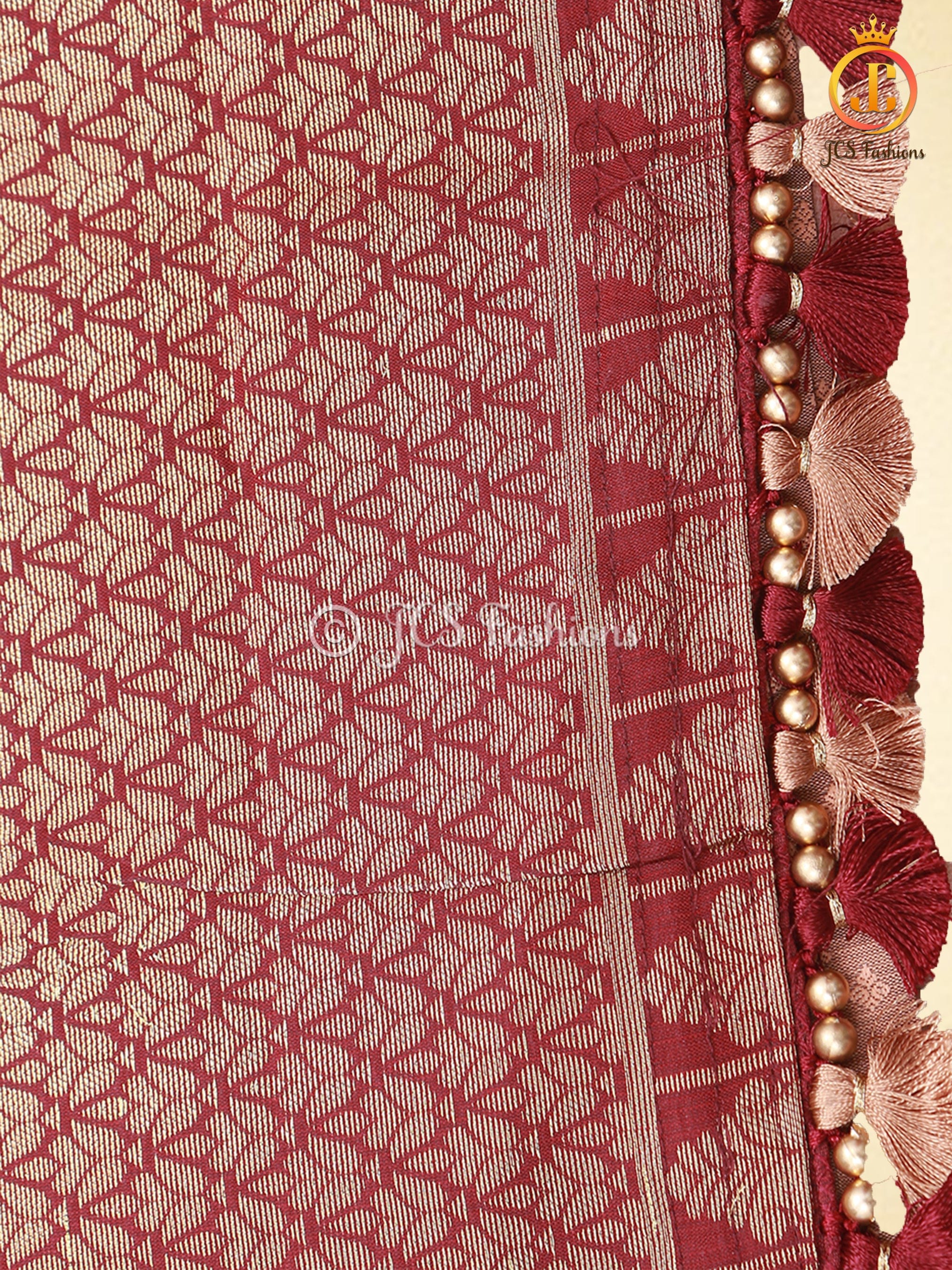 Korvai Plain Body Saree, Mustard Yellow And Brown Border With Blouse