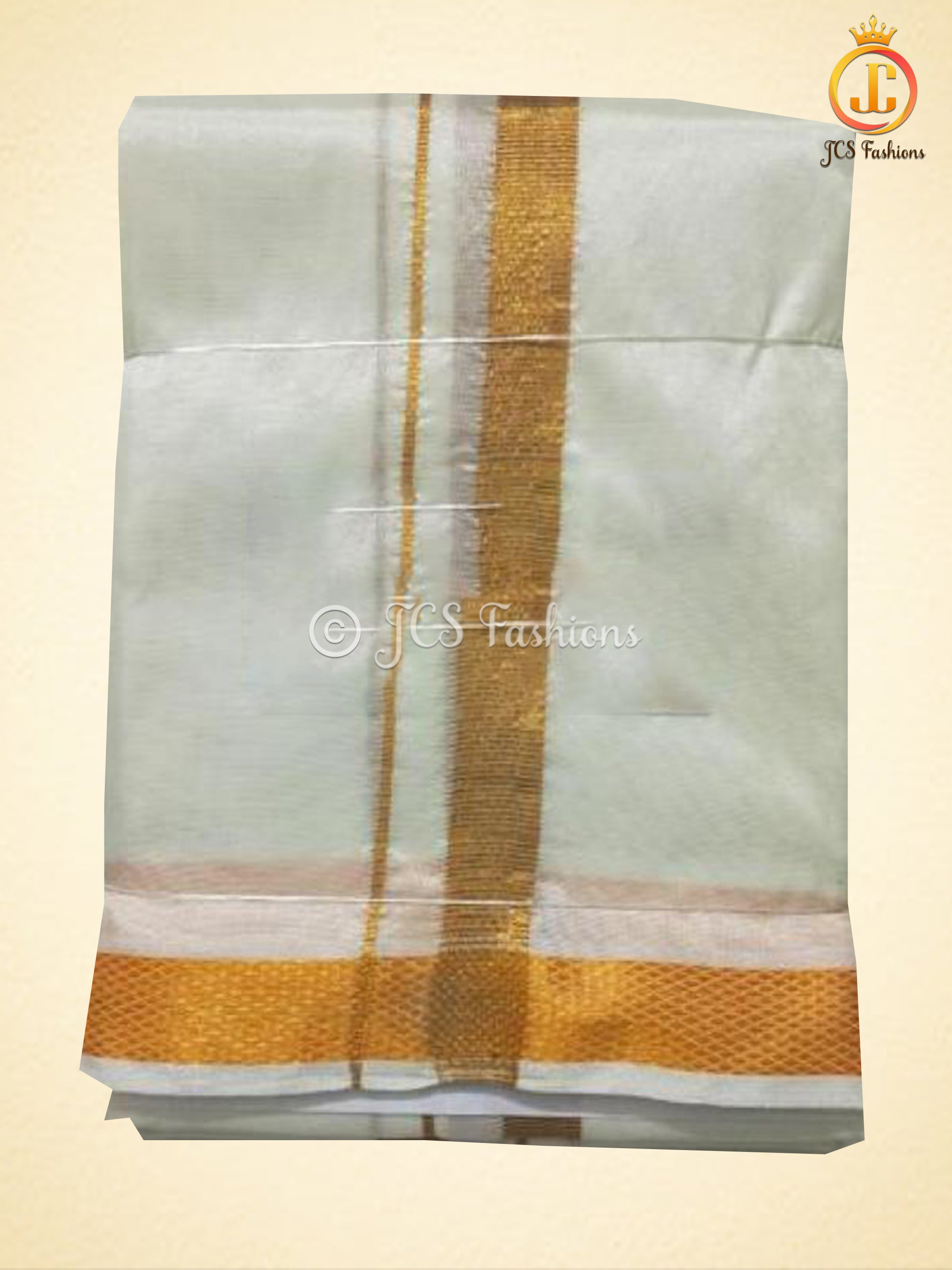 Art Silk Net Pattern Indian Wedding Dhoti For Men