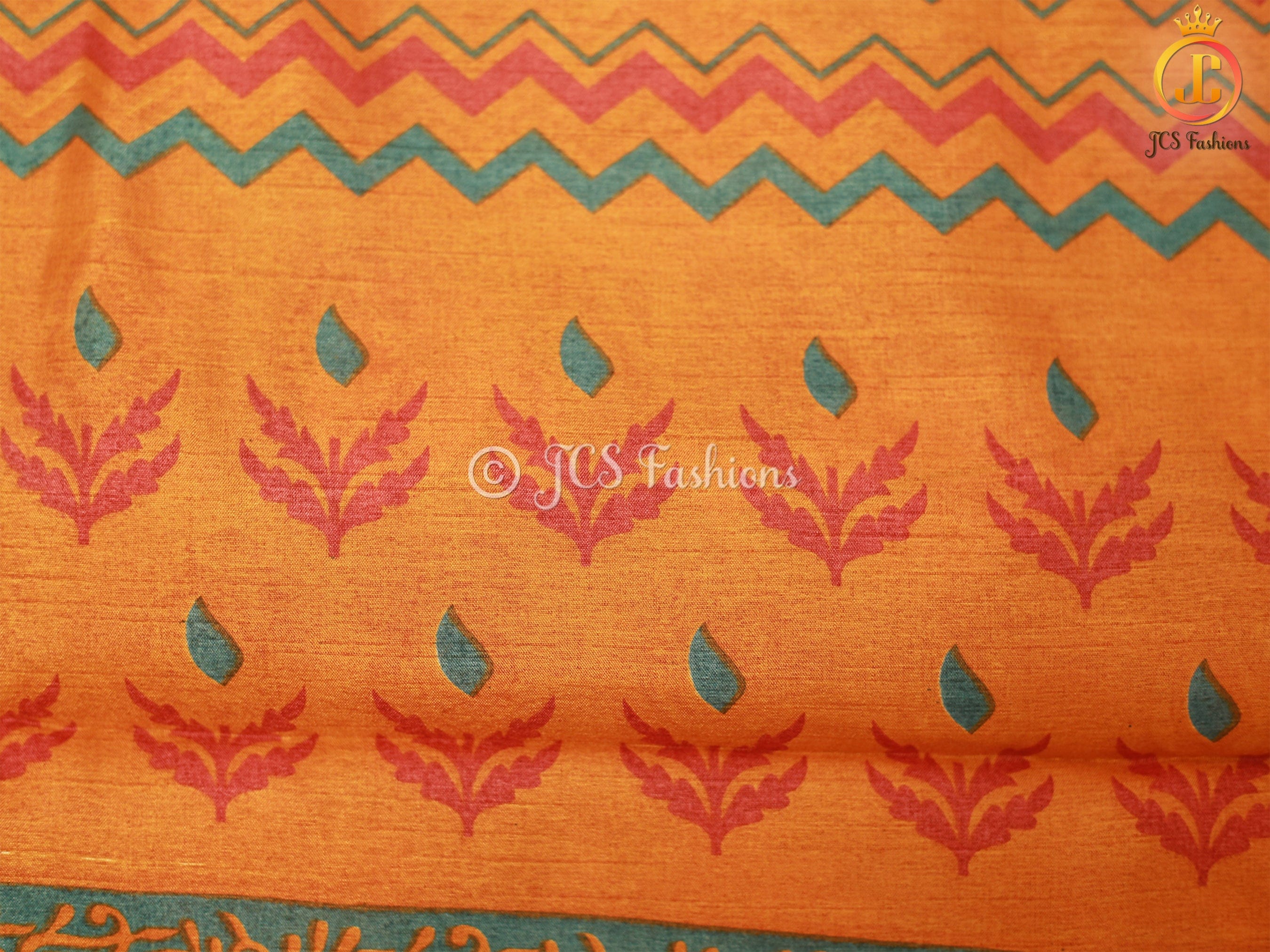 Soft Silk Saree With Blouse, Allover Kalamkari Design. SAREE JCS Fashions