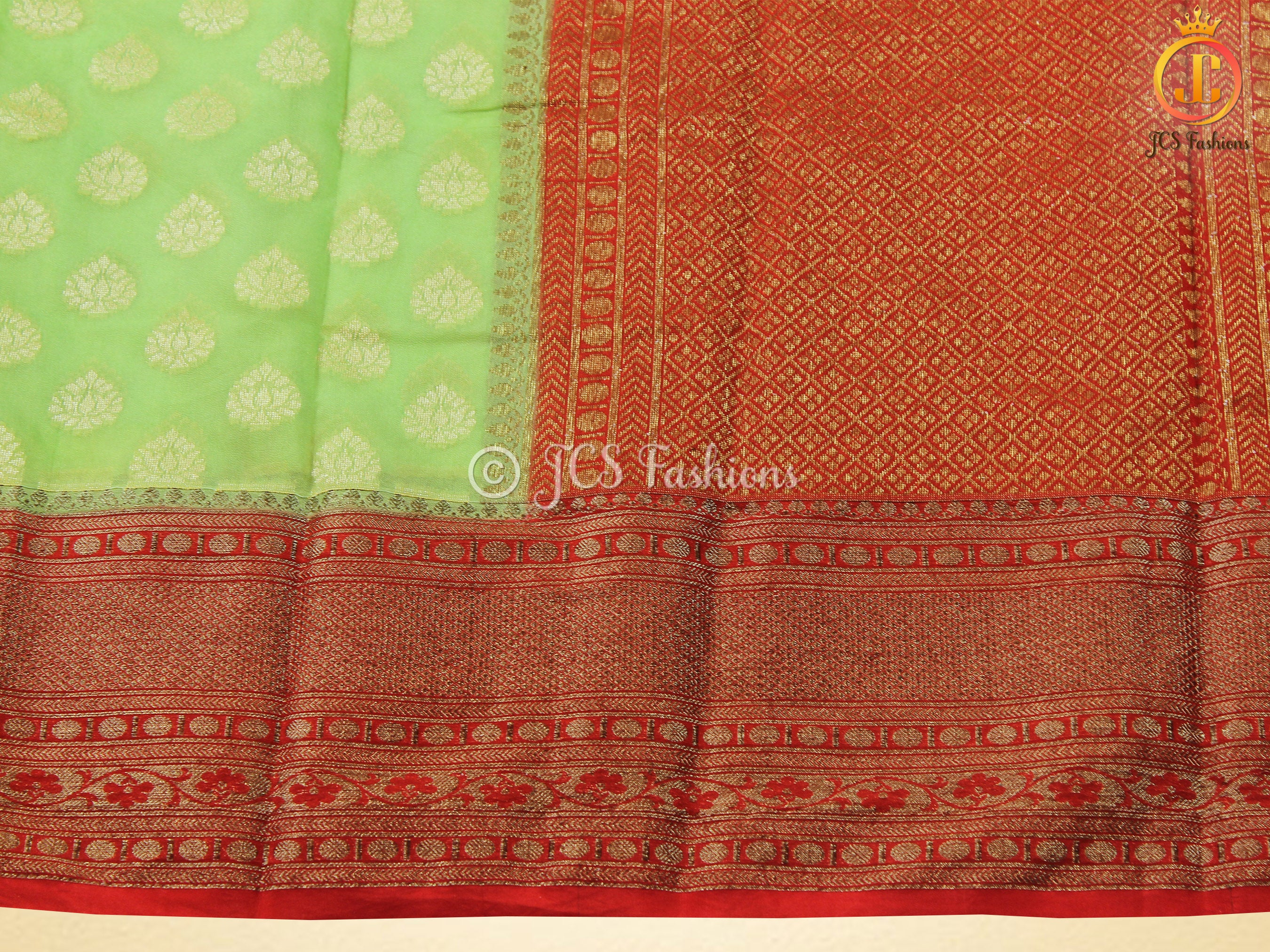 Banarasi Silk Saree and Stitched Blouse SAREE JCS Fashions