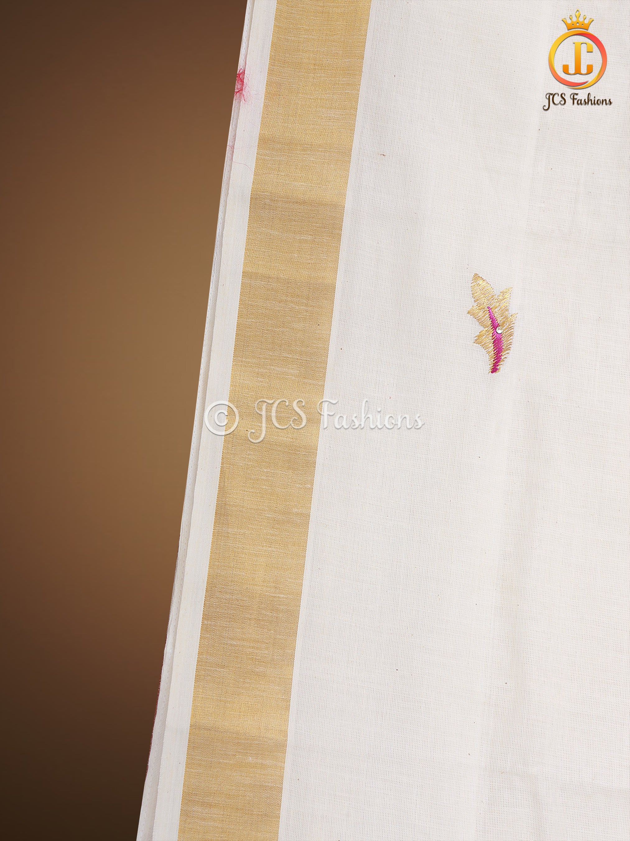 Flaunt your elegance with our Kerala saree in silk cotton fabric SAREE JCS Fashions