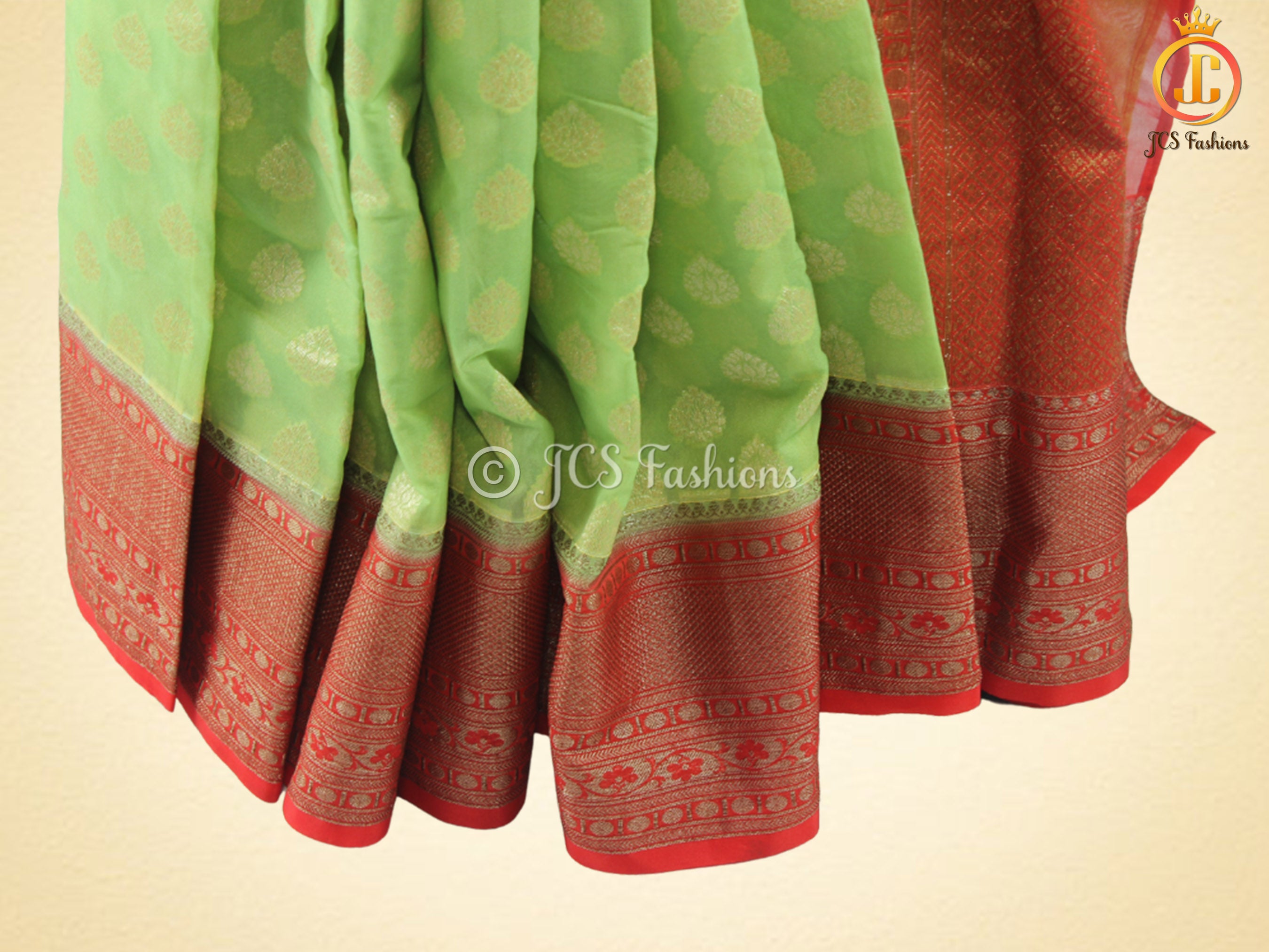 Banarasi Silk Saree and Stitched Blouse SAREE JCS Fashions