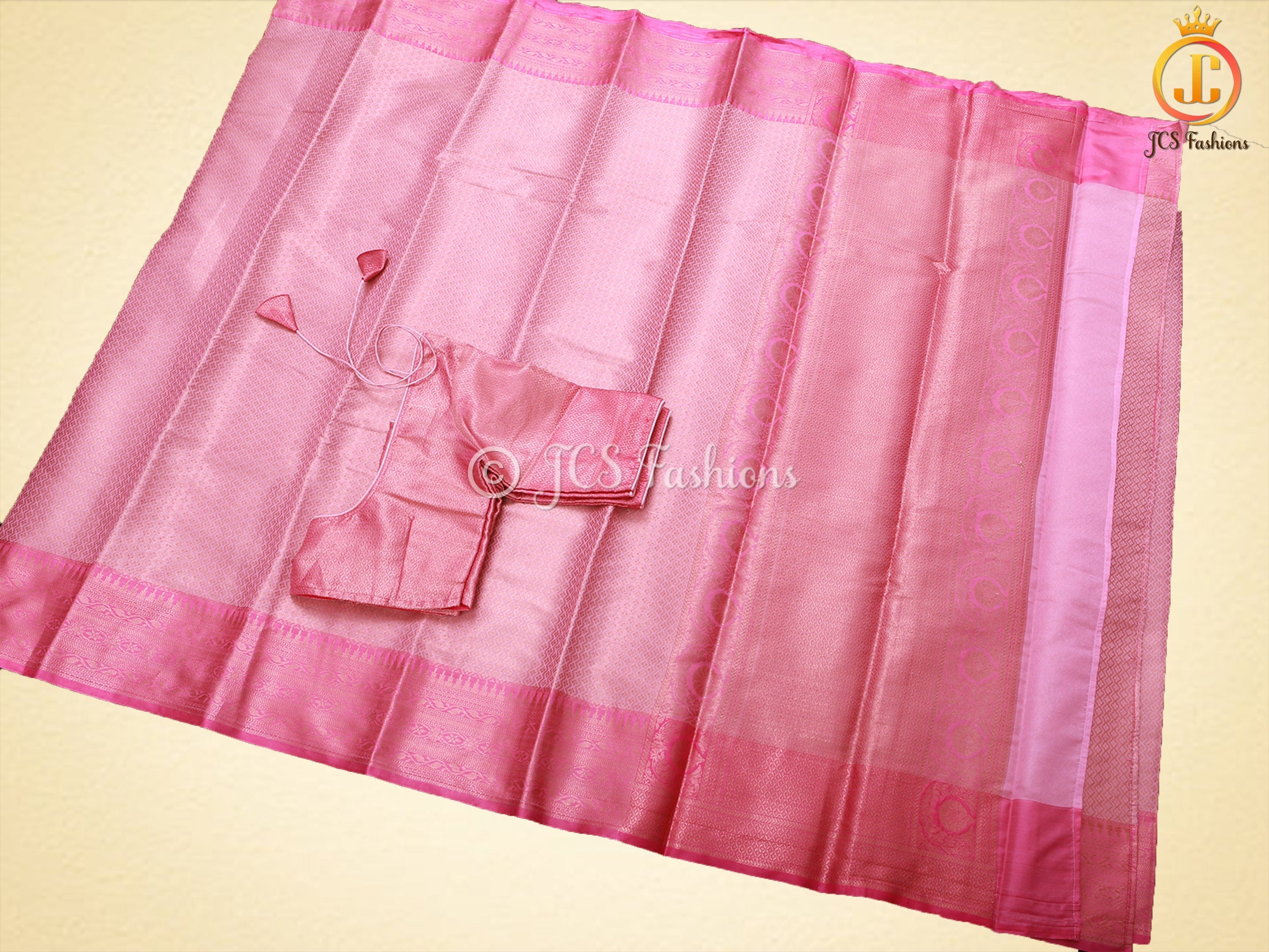 Indian Butta Design Soft Silk Saree With Blouse