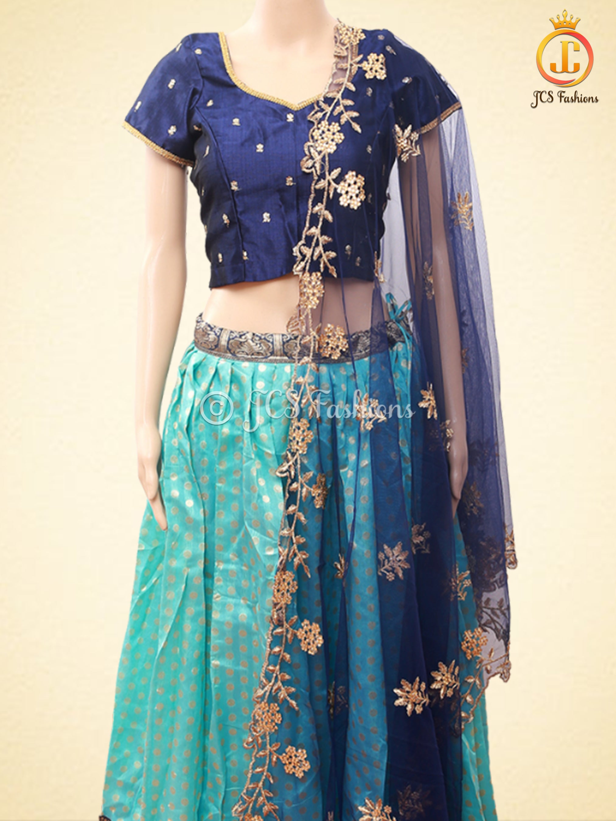 Soft Silk Thread Weaving Lehenga With Contrast Weaving Border LEHENGA JCS Fashions