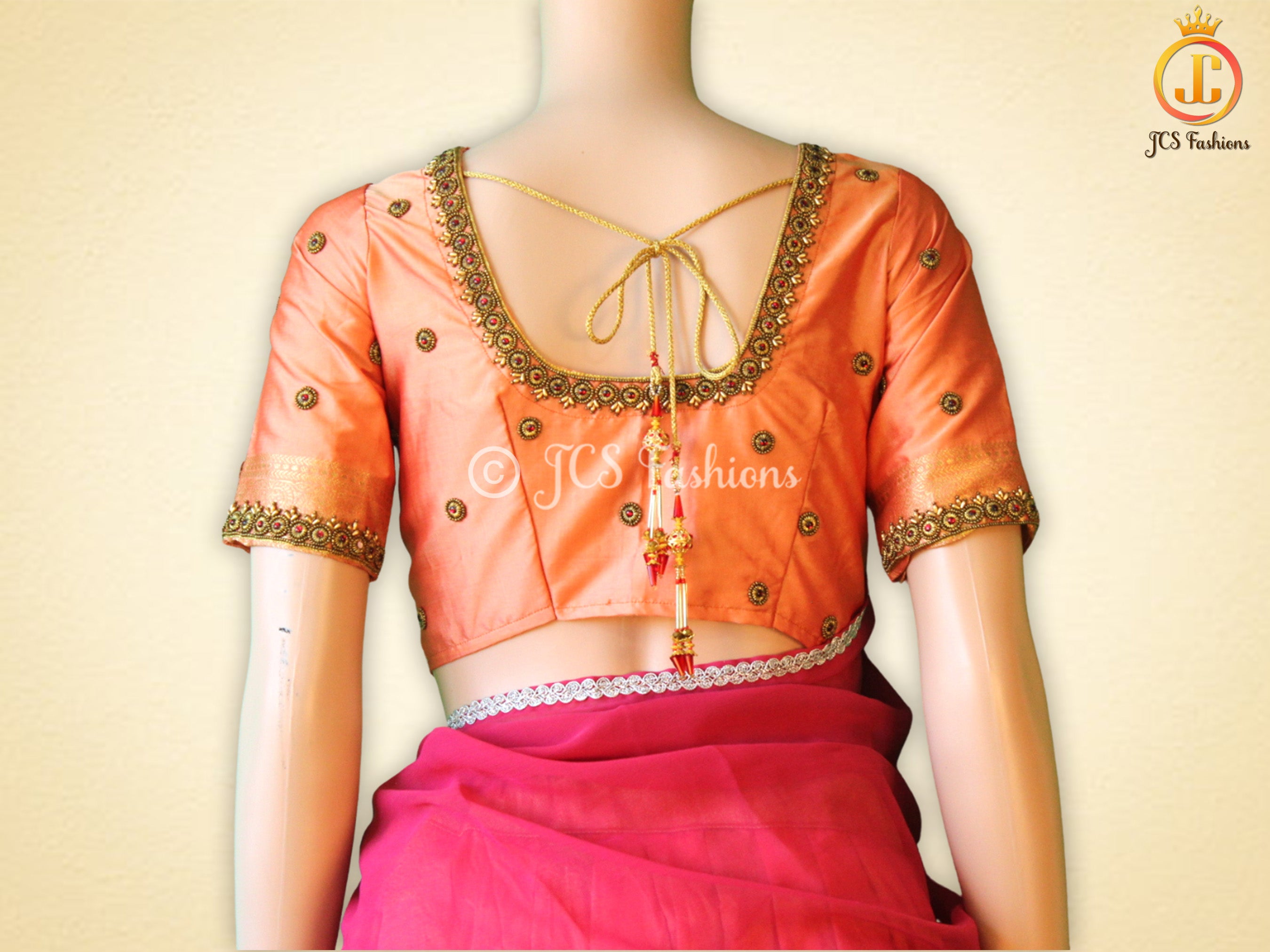 Unique and Trendy Half Saree Set For Teens | Peach LEHANGA JCS Fashions