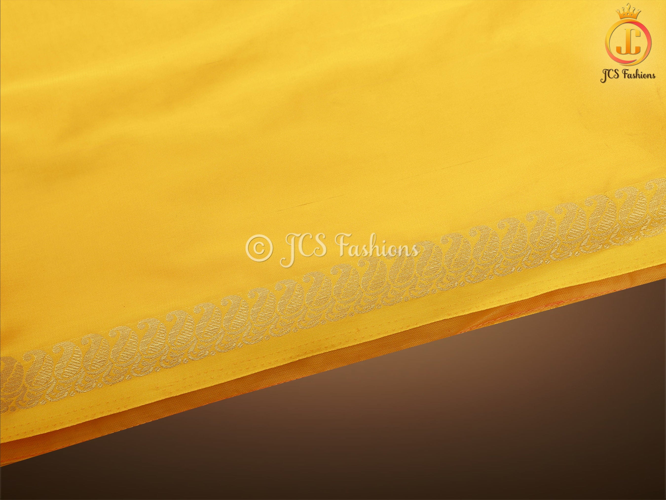 Pure Mysore Silk Saree in Stunning Yellow SAREE JCS Fashions