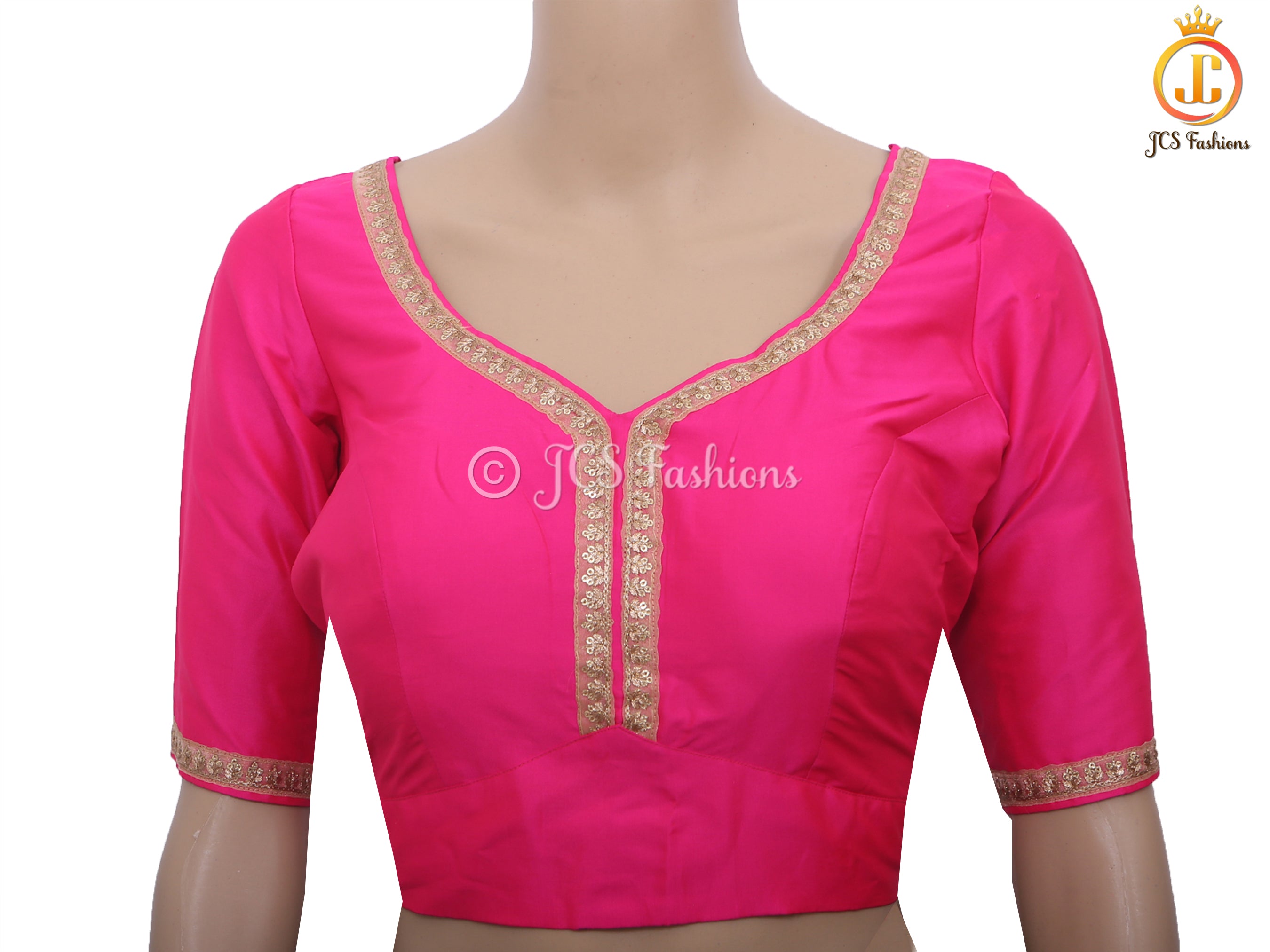 Sabyasashi Cut Ready-Made Blouse, Lehenga Blouse, Stylist Back Open Saree Blouse in Dark Colors Blouse JCS Fashions