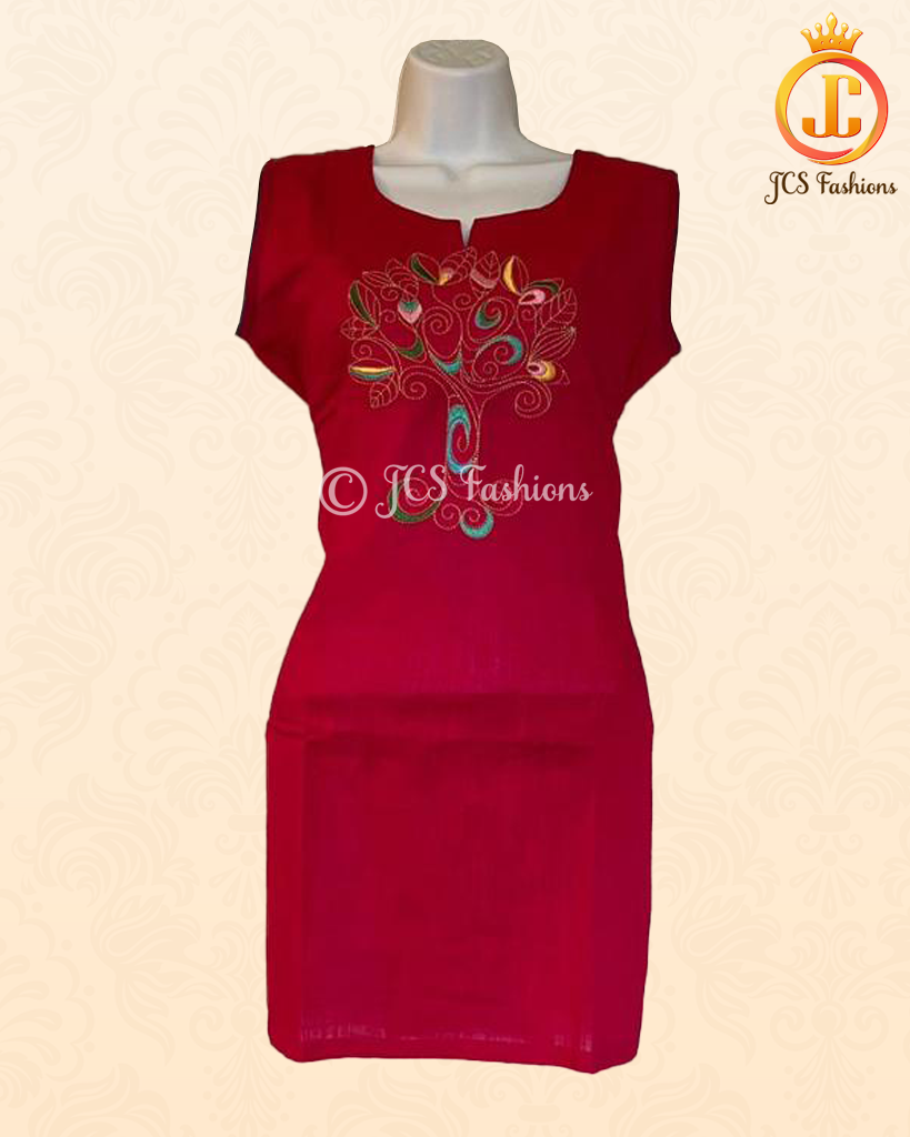 Premium Quality Cotton Kurti for Modern Women, Size: L/40 KURTI JCS Fashions Dark Pink Large (40)