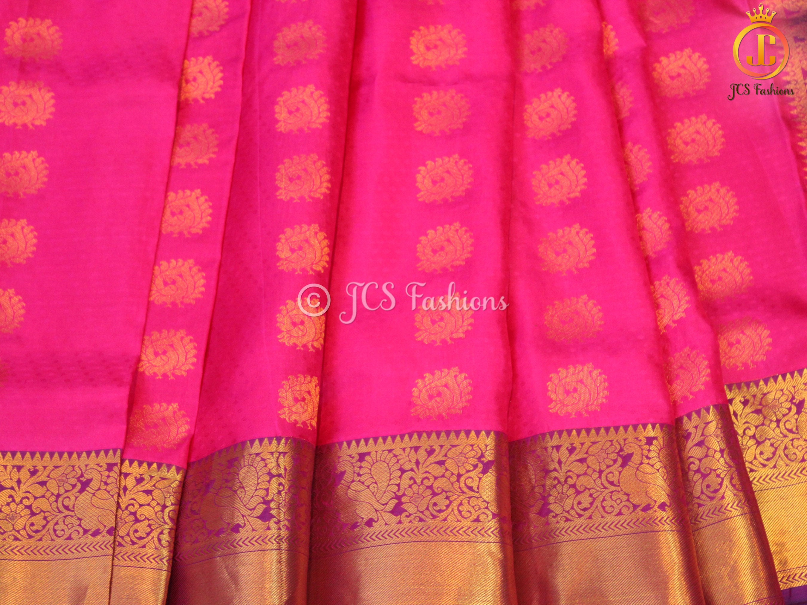 SILK MARK CERTIFIED, Kanjivaram Handloom Silk Saree With Rich Pallu