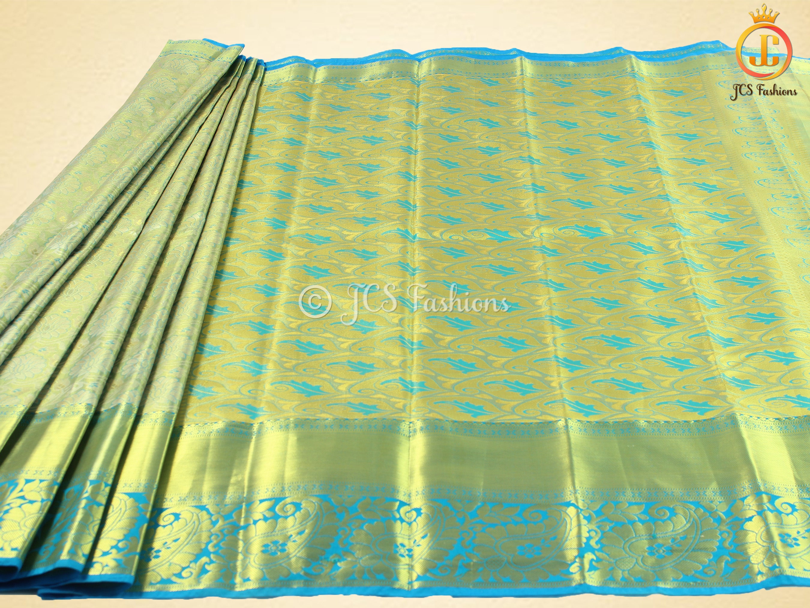 Semi silk, Kanchi pattu saree With Blouse. Traditional Indian Saree For Women