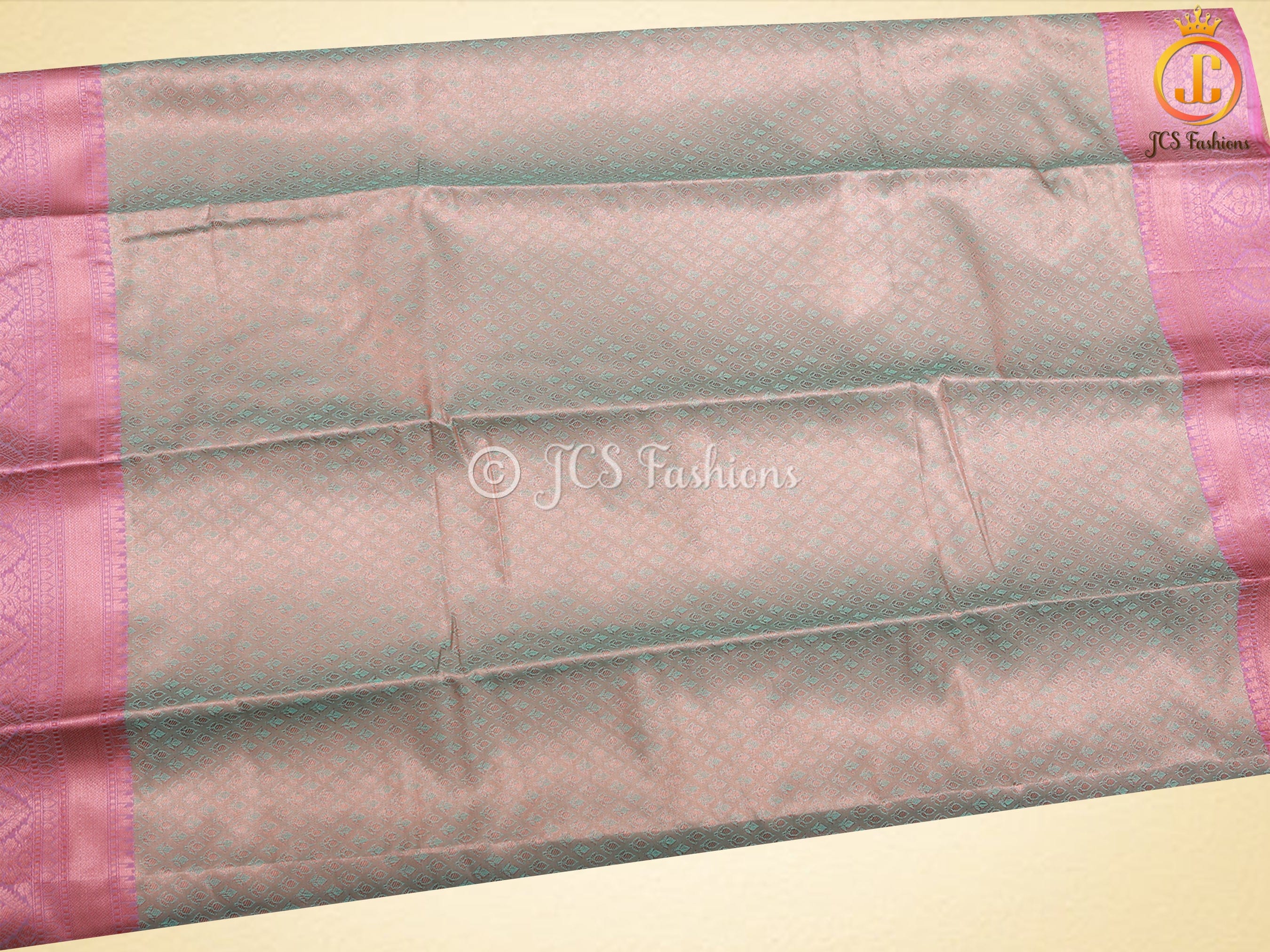 Soft Silk Saree with Leaf Butta Design