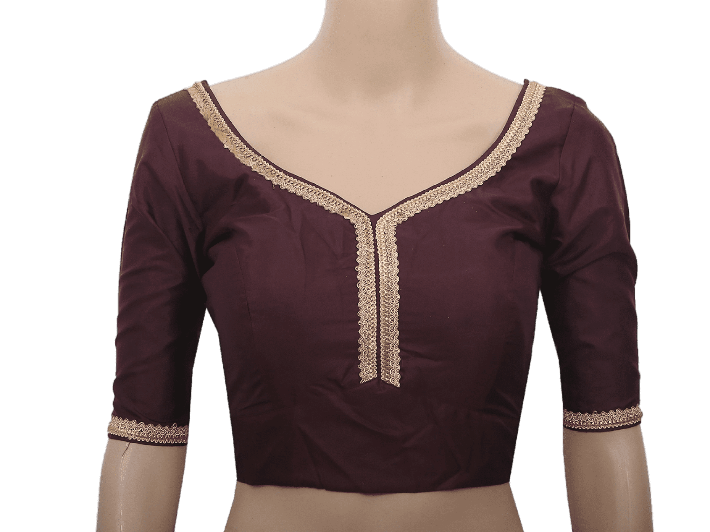 Sabyasashi Cut Ready-Made Blouse for Lehenga and Saree Blouse JCS Fashions Brown 40