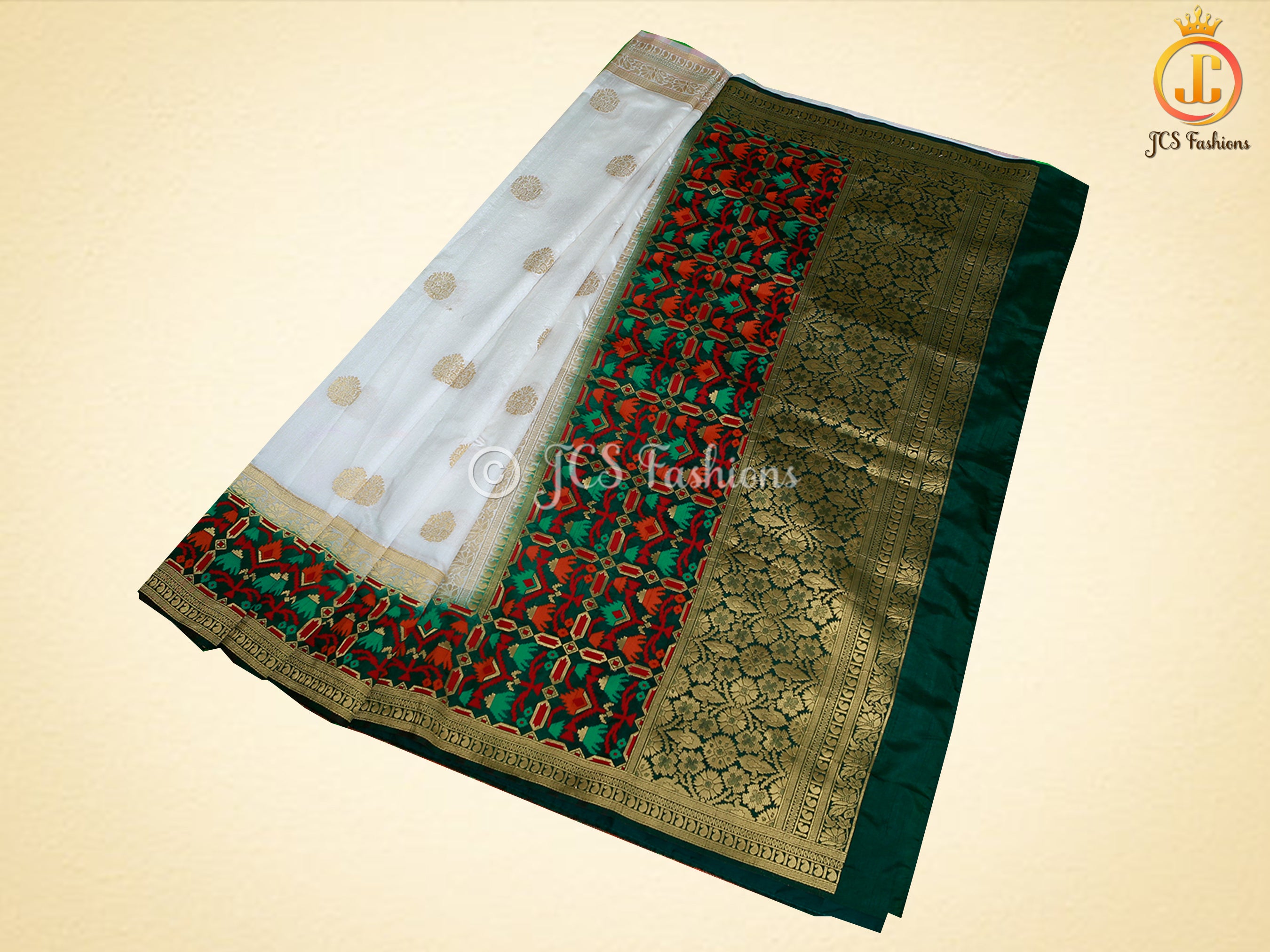 Banarasi Katan Full Weaved Saree With Fully stitched Blouse SAREE JCS Fashions