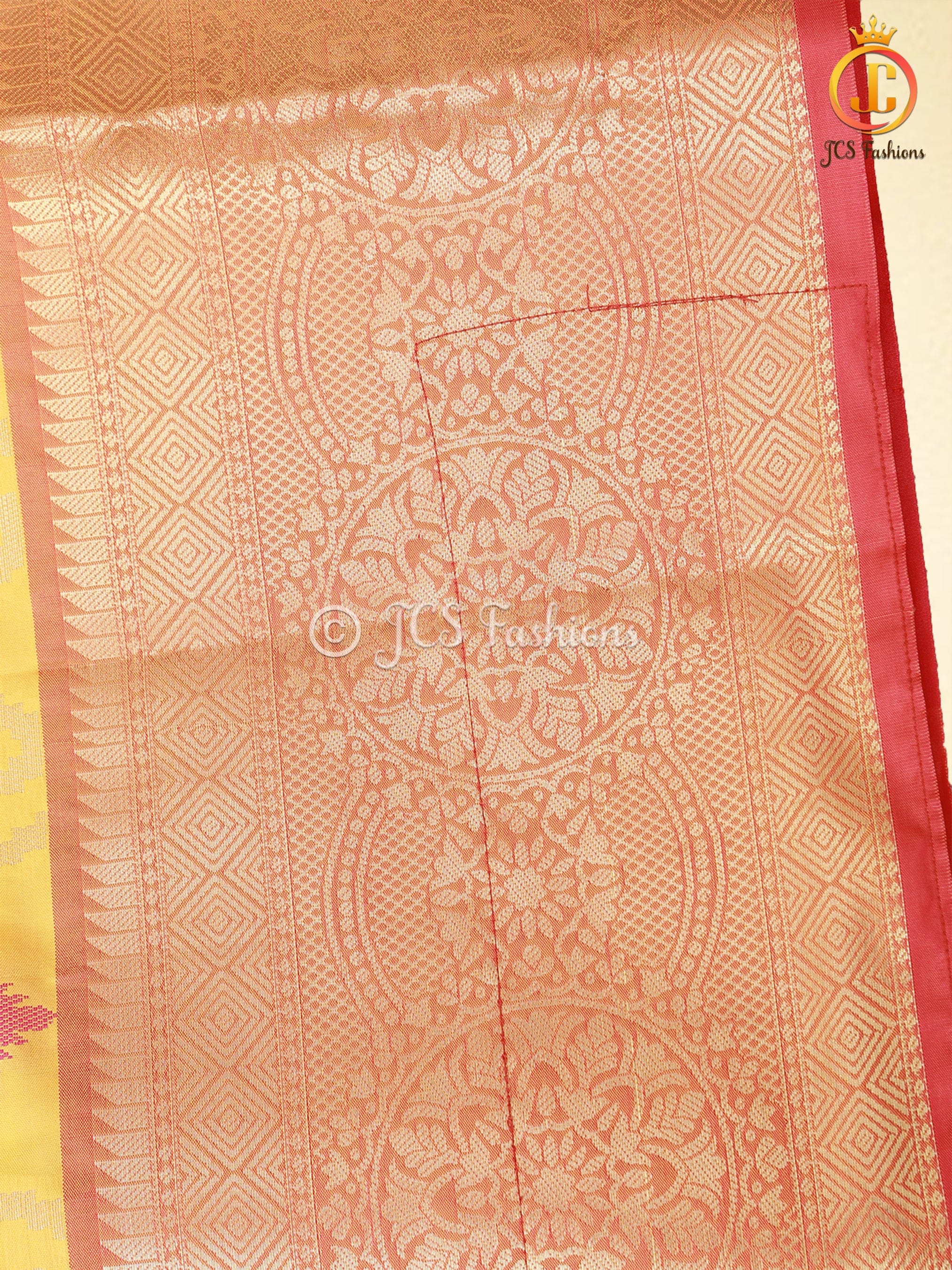 Banarasi Handloom Saree With Fully Stitched Blouse SAREE JCS Fashions