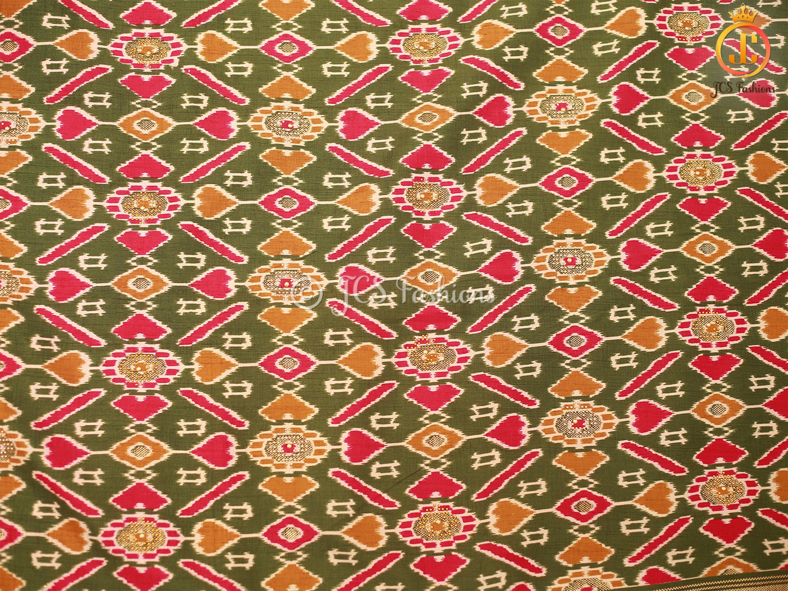 Patola Design Border Banarasi Munga Silk Saree With Blouse SAREE JCS Fashions