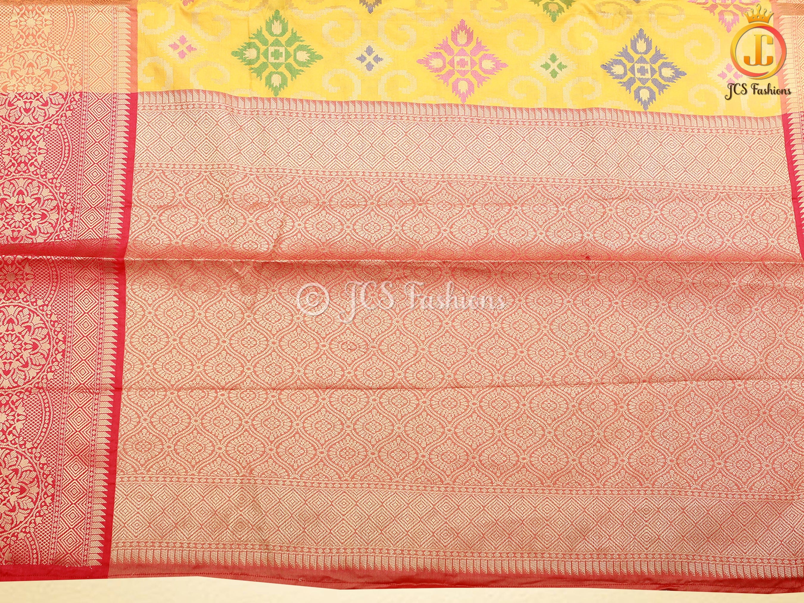 Banarasi Handloom Saree With Fully Stitched Blouse SAREE JCS Fashions