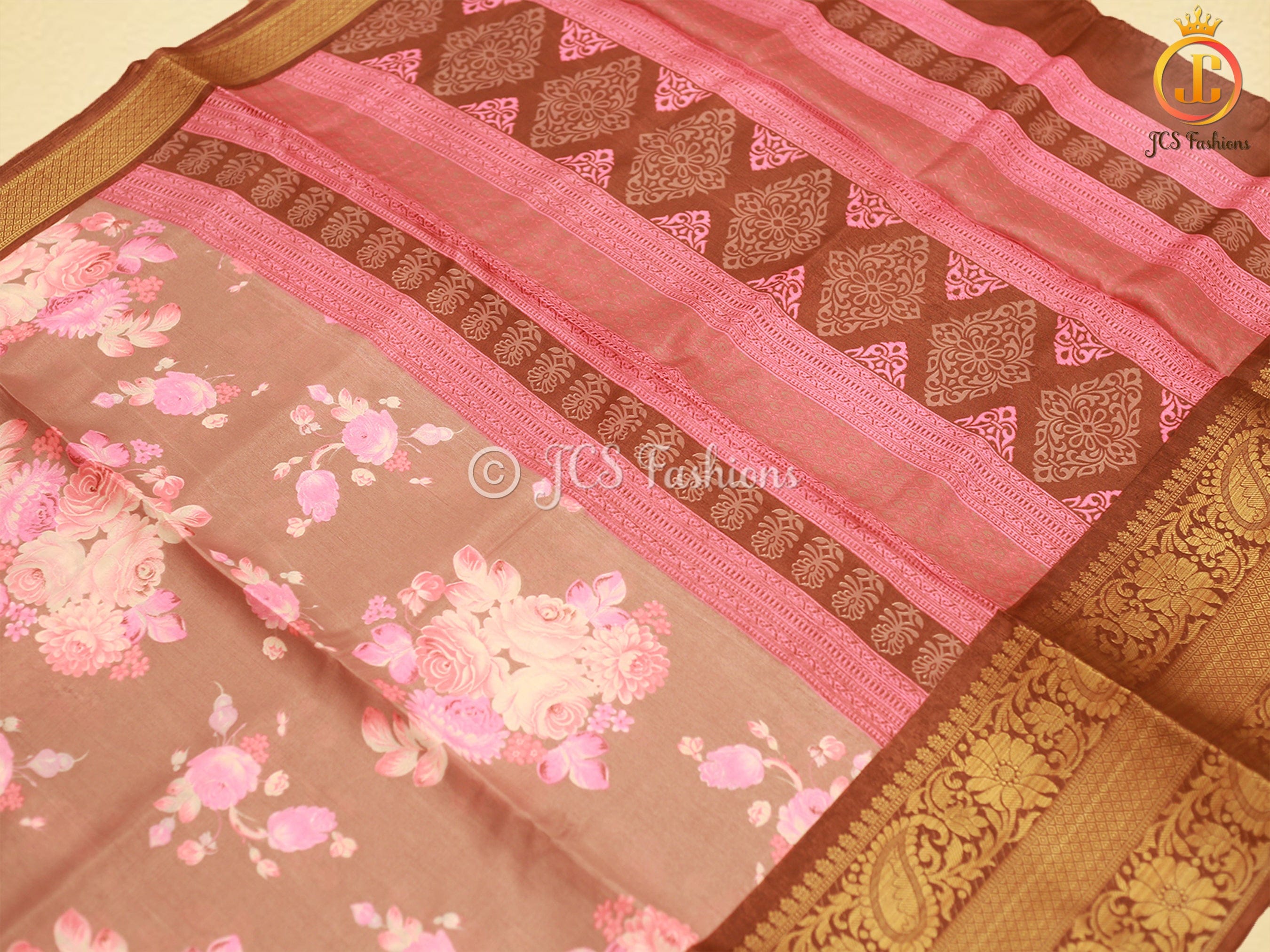 Kanchi Weaving Border Traditional Kalamkari Soft Silk Saree