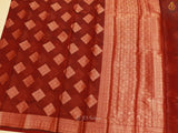 Elegant Soft Silk Cotton Saree With Brocade Blouse