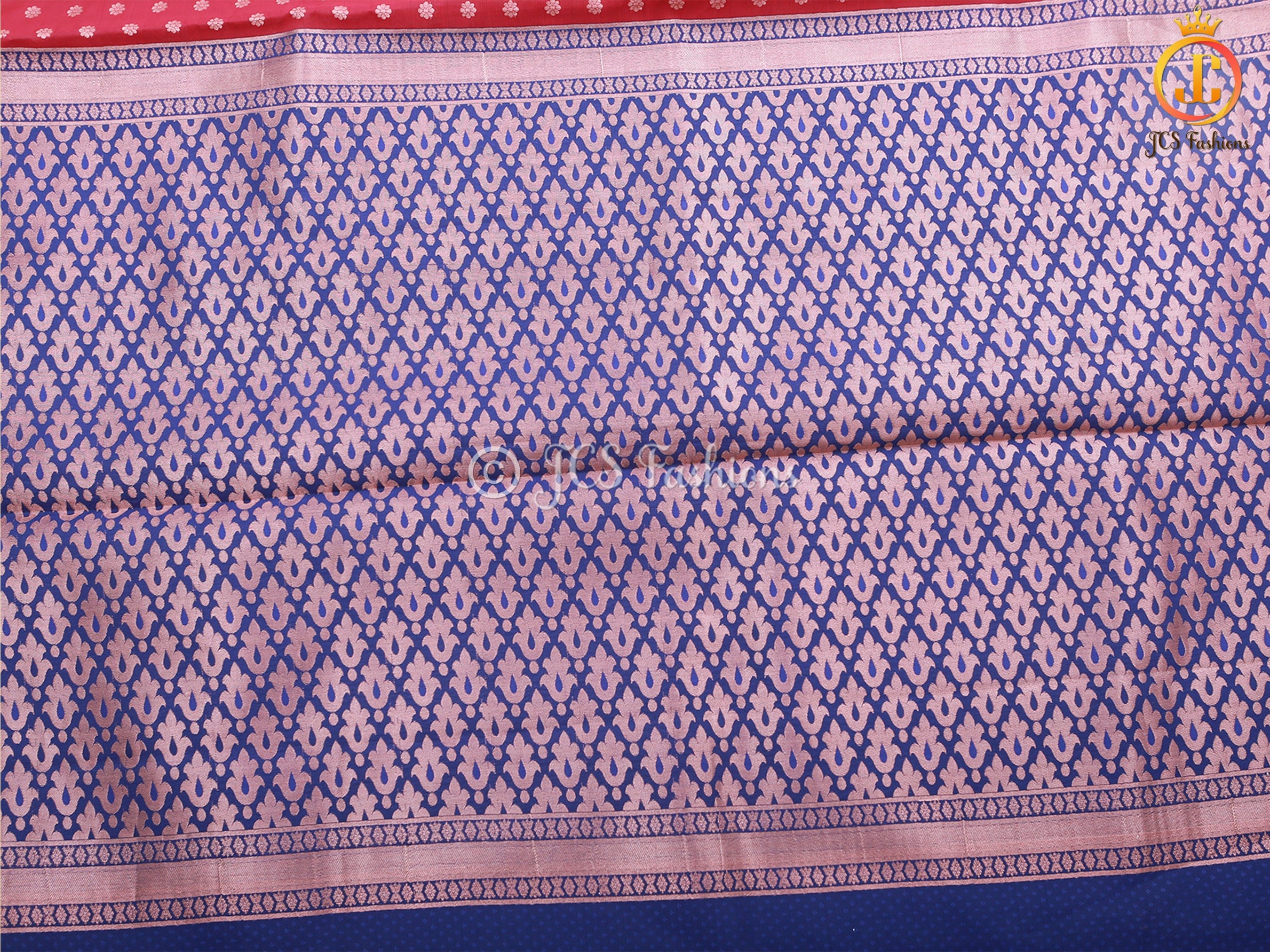 Korvai Buttas Semi-Silk Fabric Saree With Maggam Work Blouse