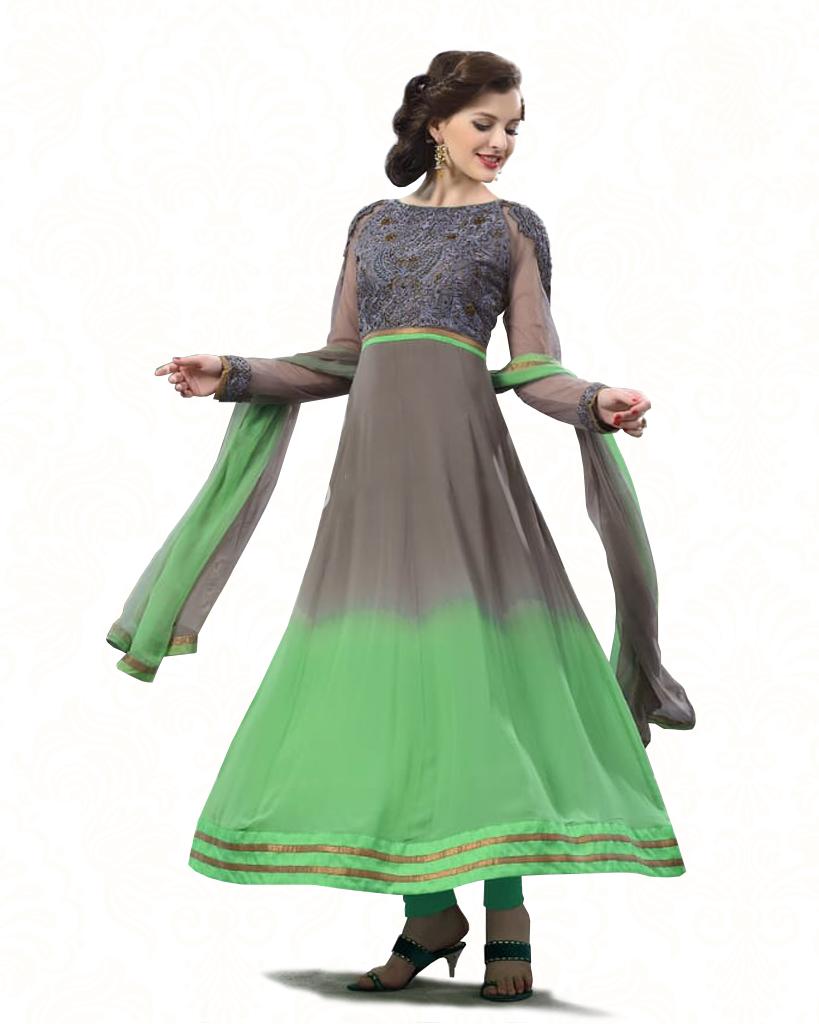 Anarkali suit, Grey Color, Fully stitched, 3 Pcs Set KURTI JCS Fashions Grey Large (40)