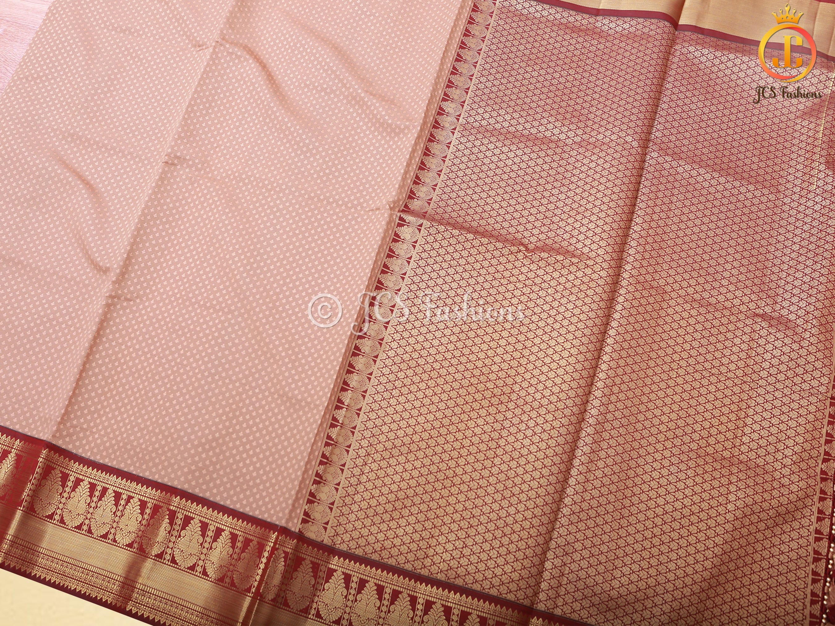 Korvai Plain Body Saree, Mustard Yellow And Brown Border With Blouse