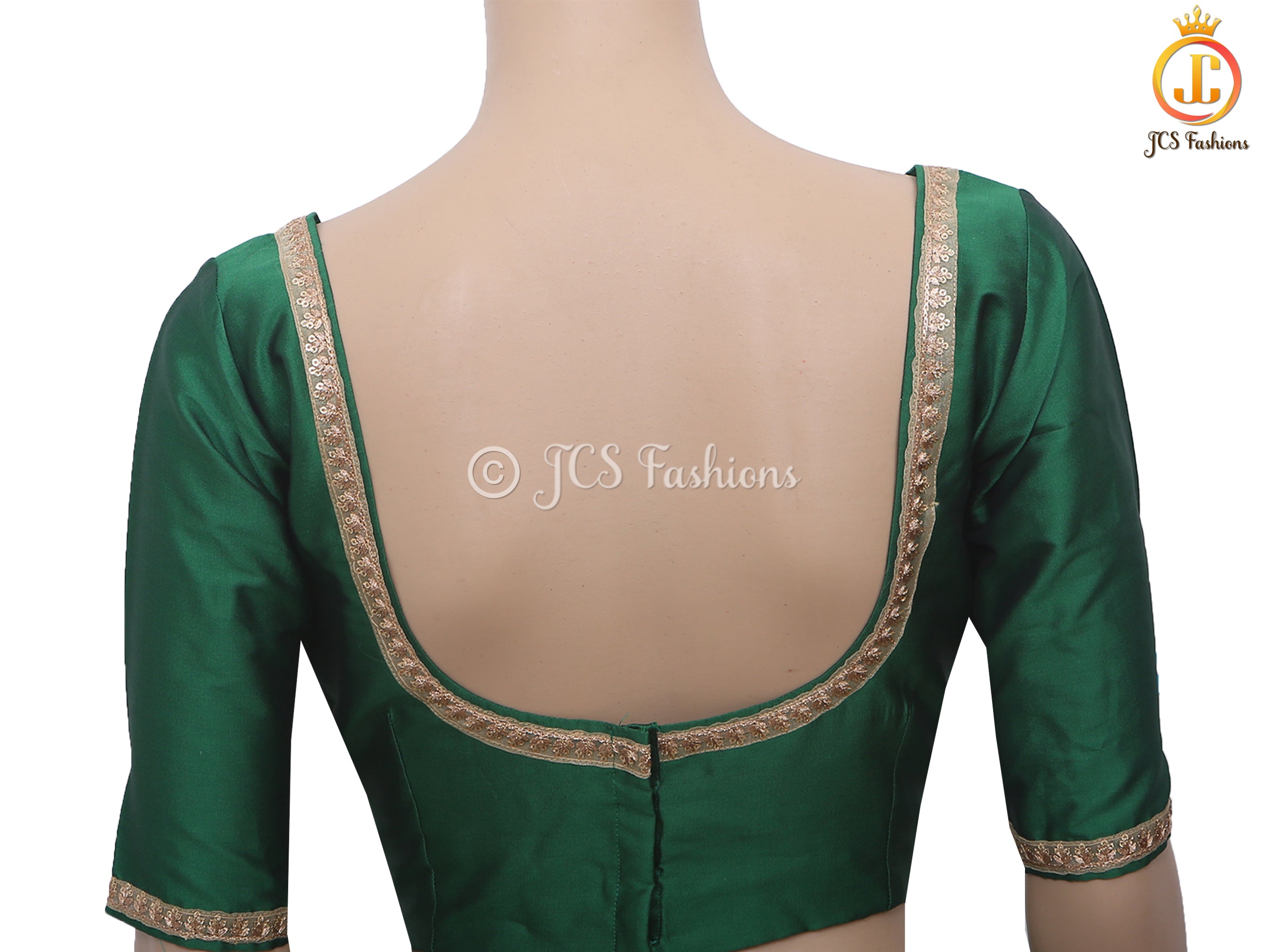 Sabyasashi Cut Ready-Made Blouse, Lehenga Blouse, Stylist Back Open Saree Blouse in Dark Colors Blouse JCS Fashions