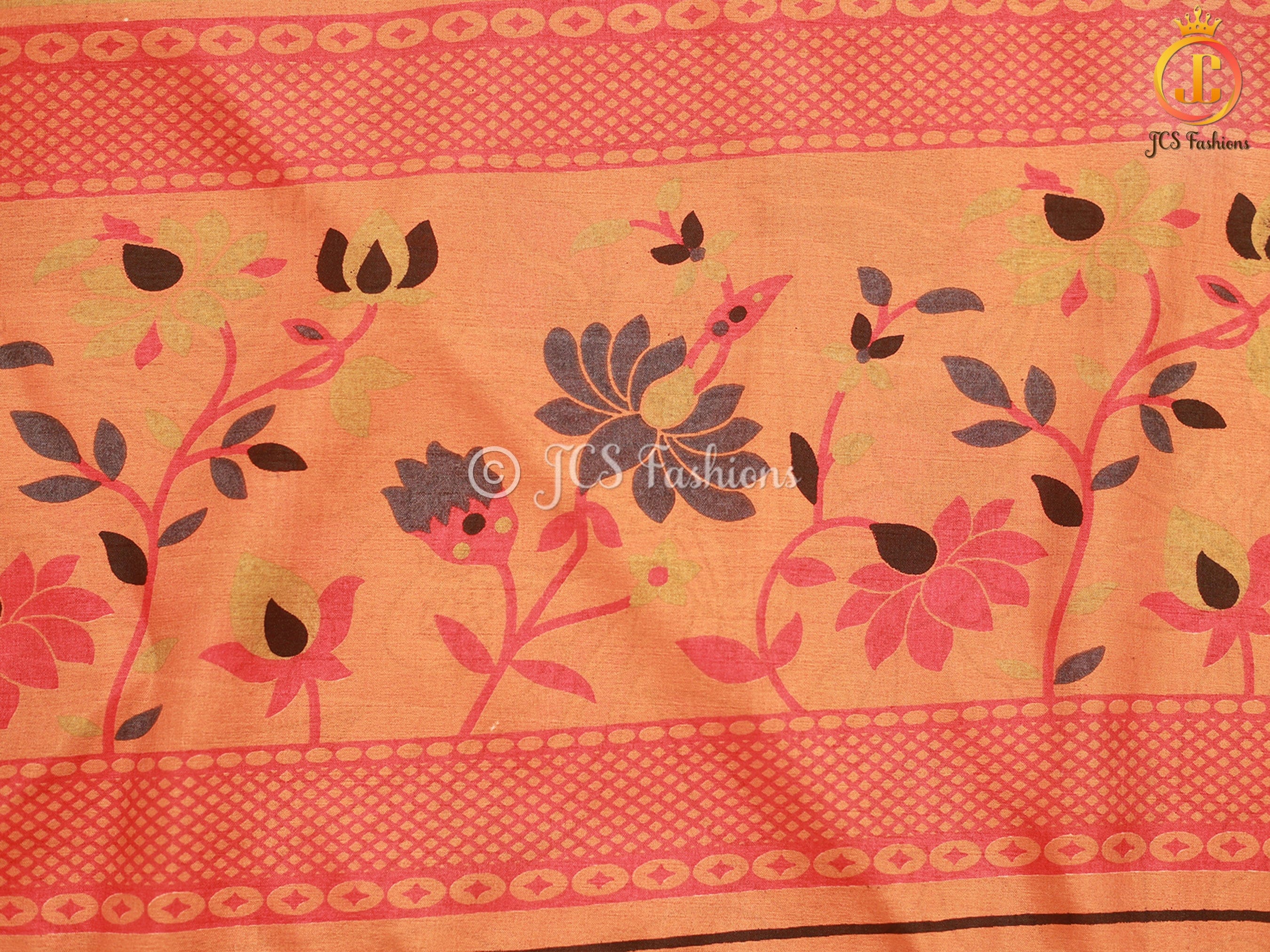 Kalamkari Soft Silk Allover Kalamkari Design Saree With Blouse SAREE JCS Fashions