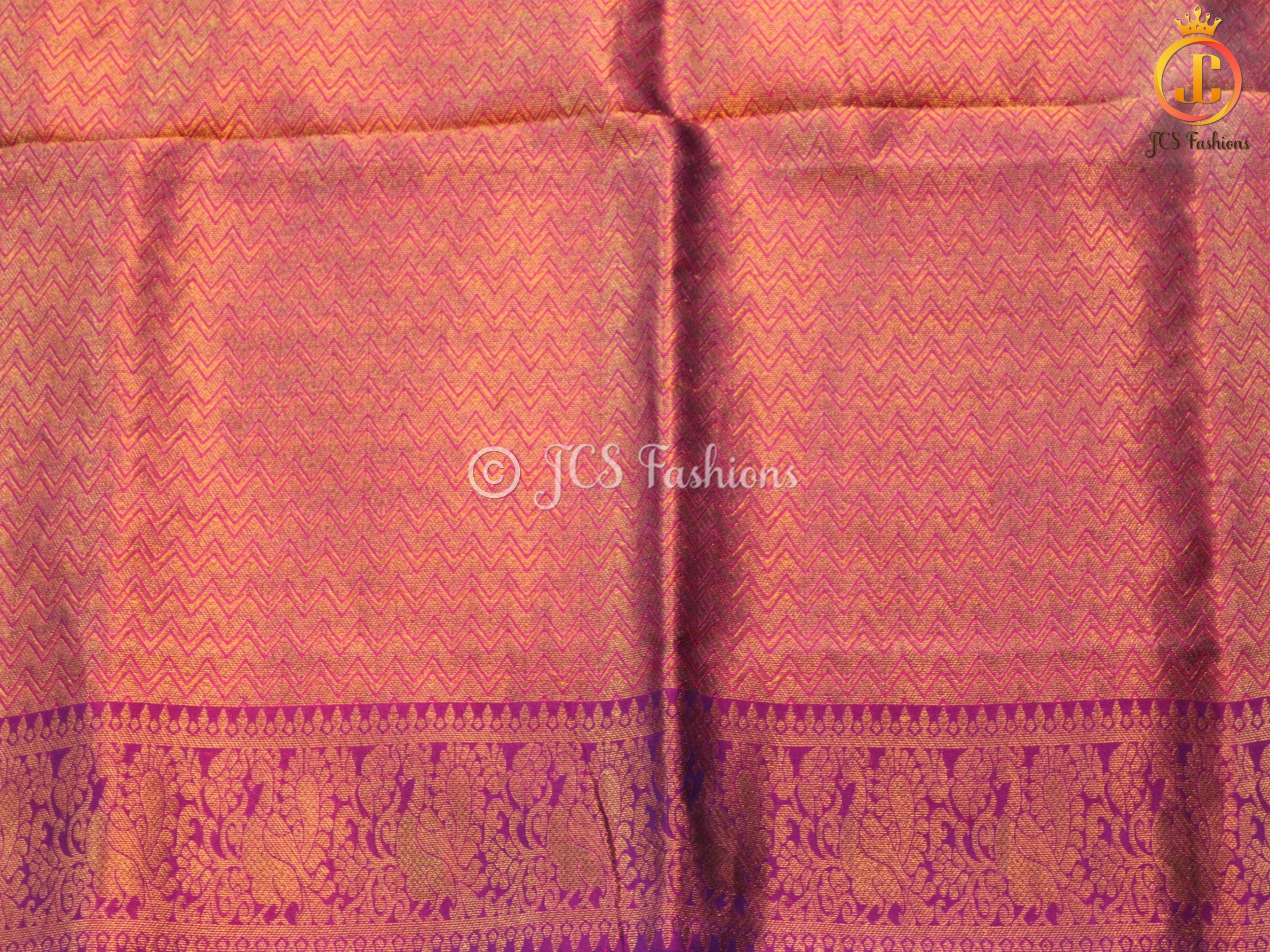 SILK MARK CERTIFIED, Kanjivaram Handloom Silk Saree With Rich Pallu