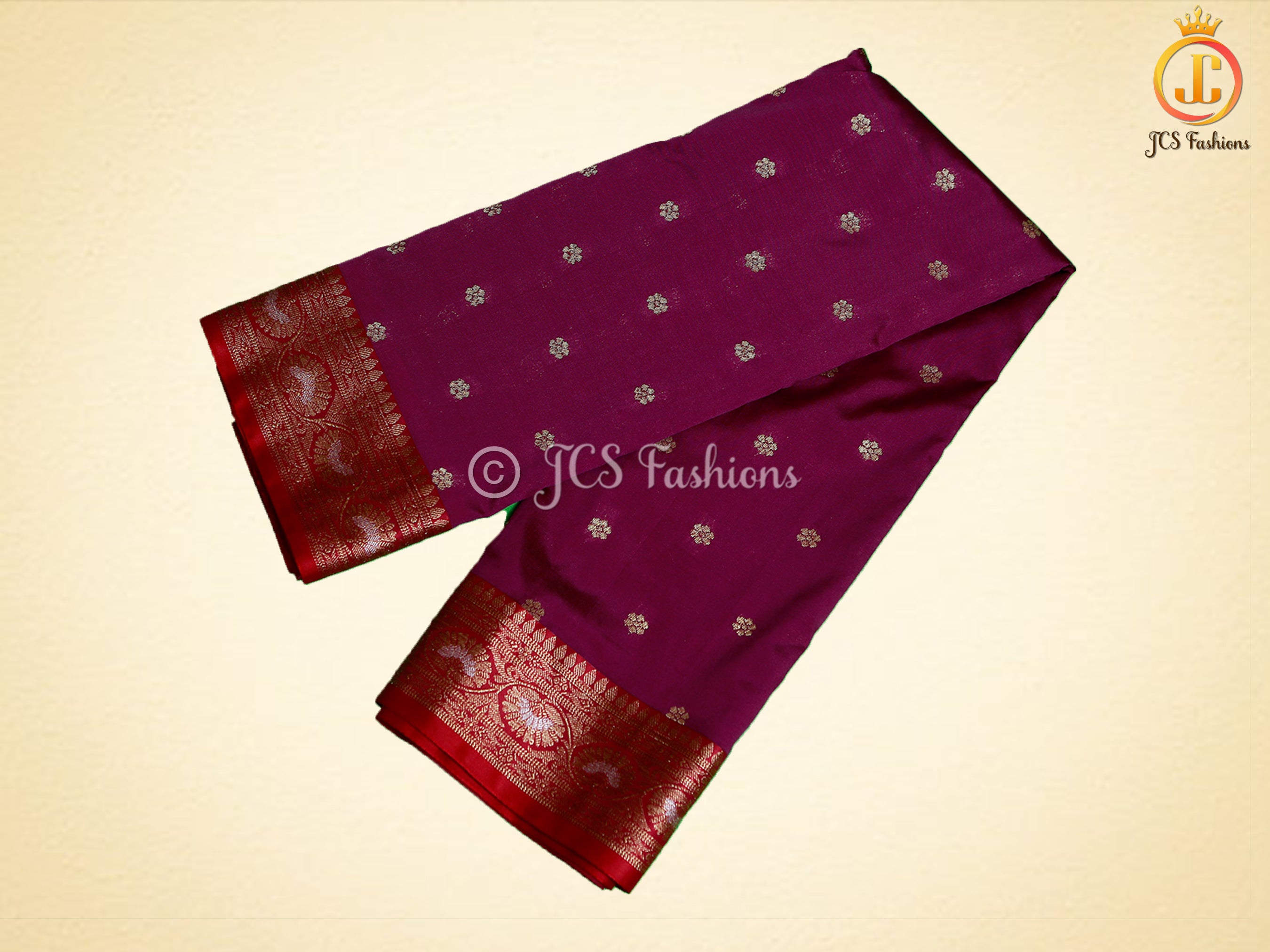 Beautiful Soft Banarasi Silk Saree With A Fully Stitched Blouse SAREE JCS Fashions