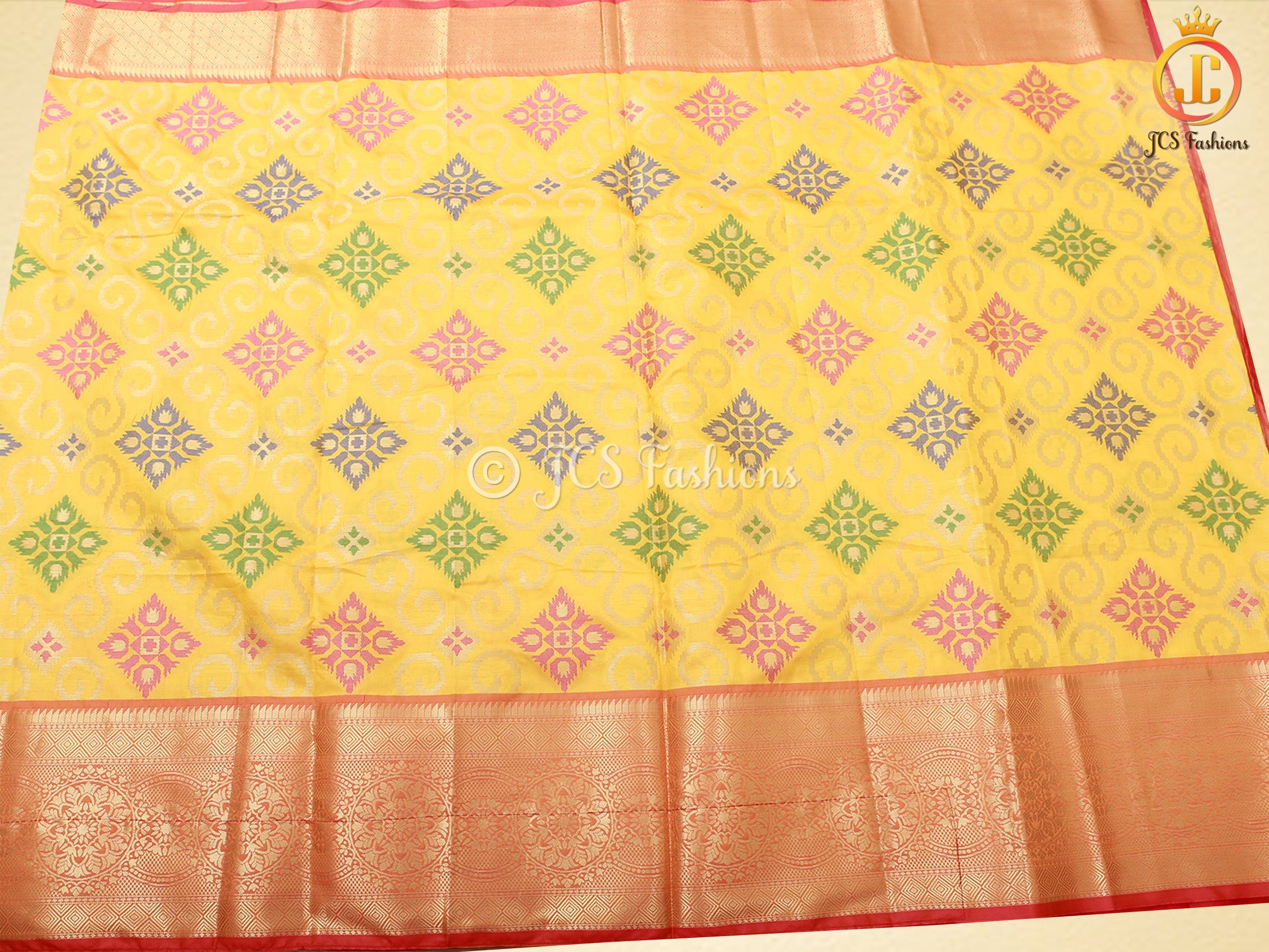 Banarasi Handloom Saree With Fully Stitched Blouse SAREE JCS Fashions