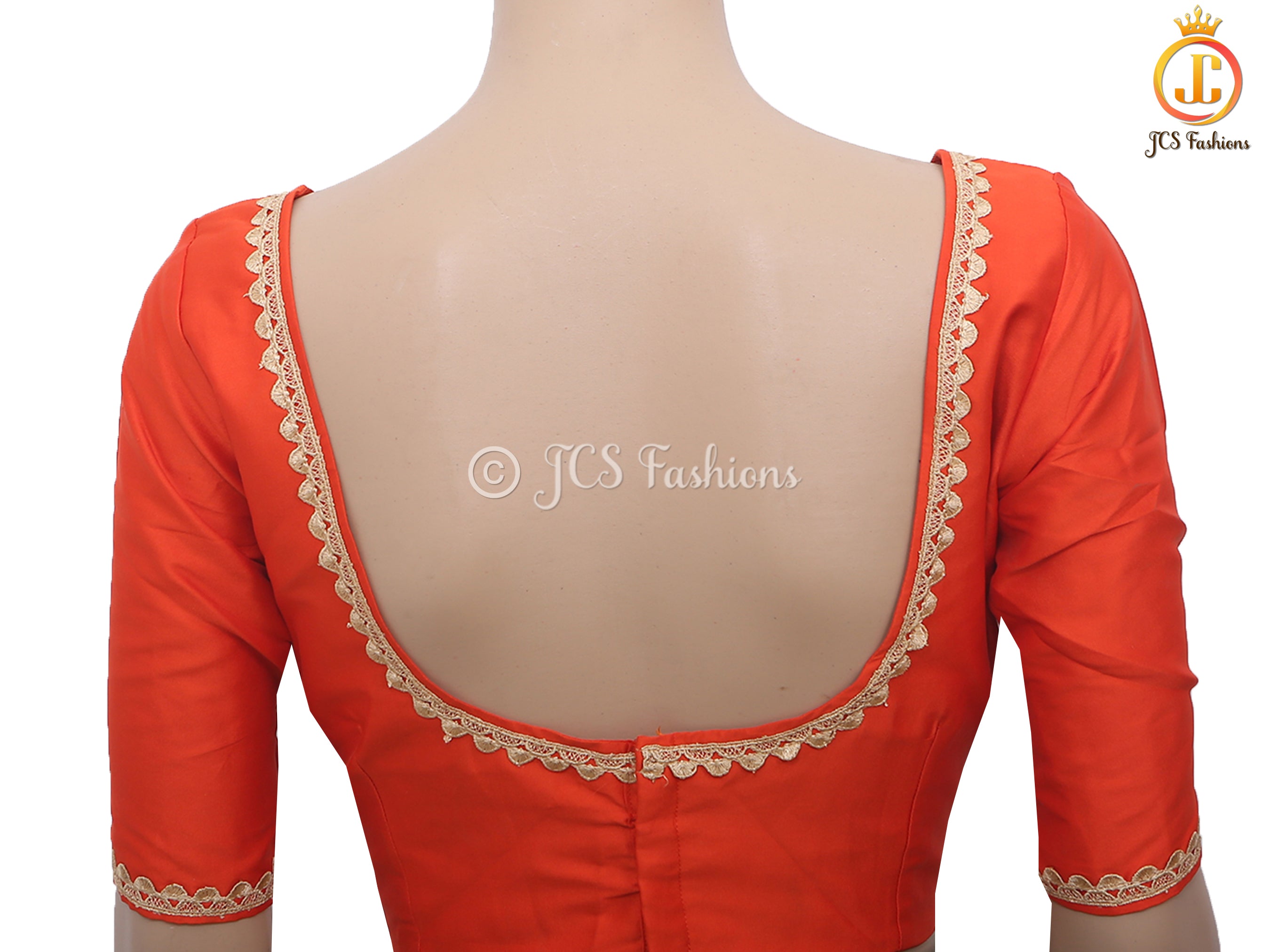 Sabyasashi Cut Ready-Made Blouse, Lehenga Blouse, Stylist Back Open Saree Blouse in Dark Colors Blouse JCS Fashions