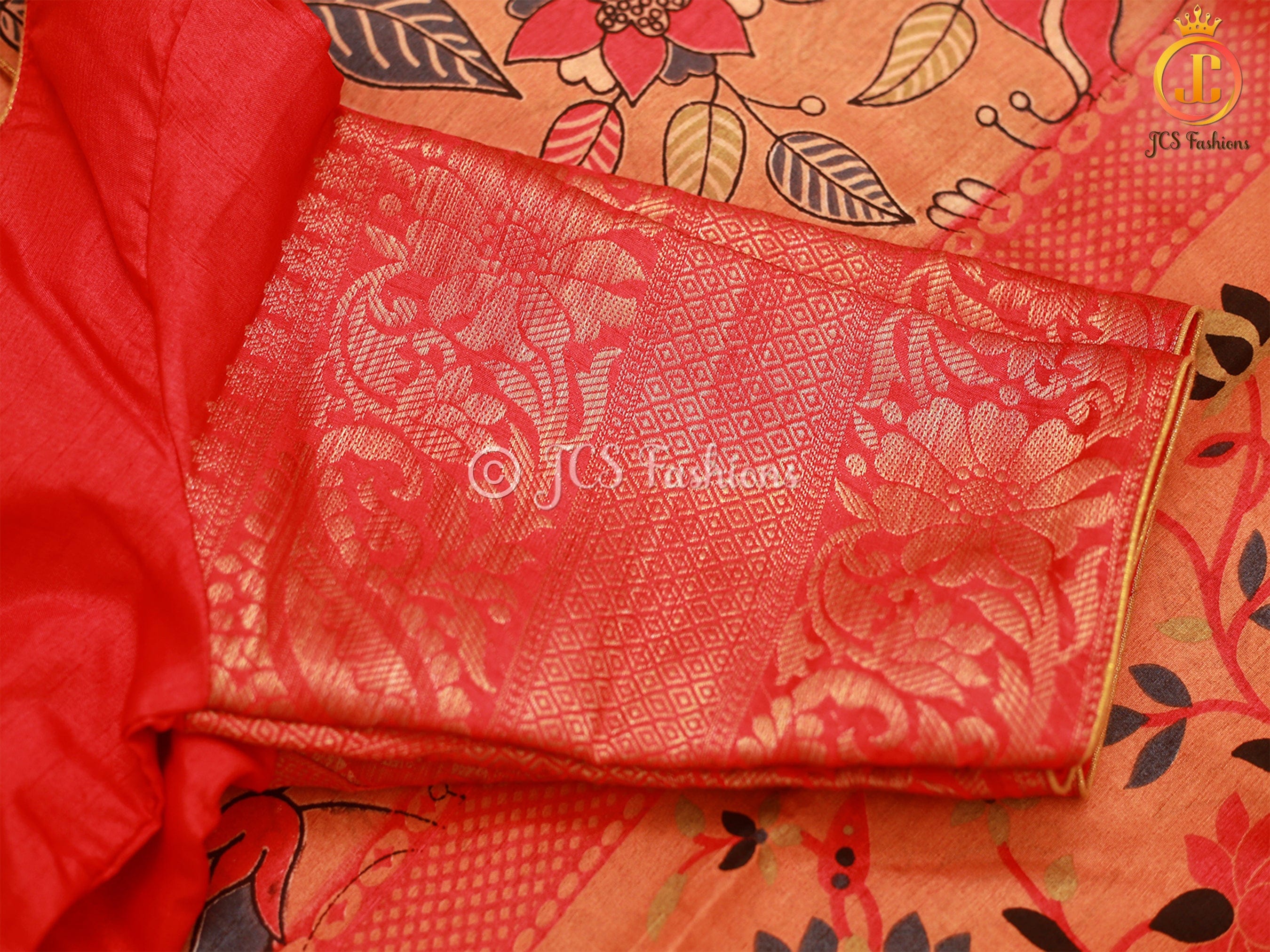 Kalamkari Soft Silk Allover Kalamkari Design Saree With Blouse