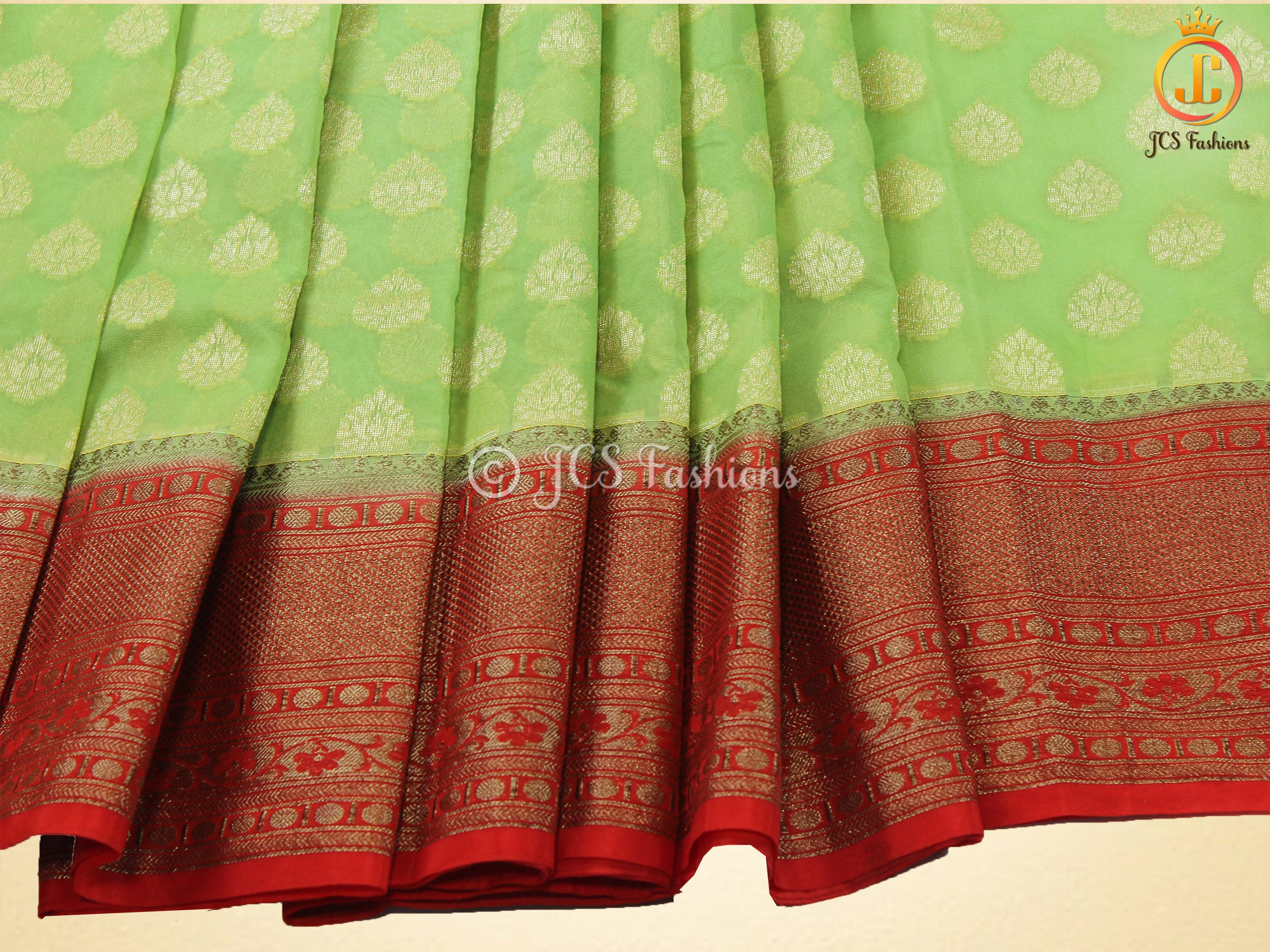 Banarasi Silk Saree and Stitched Blouse SAREE JCS Fashions