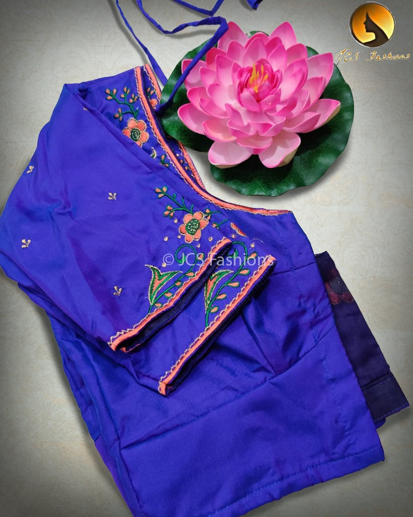 Aari embroidered work butter silk blouses for women Blouse JCS Fashions