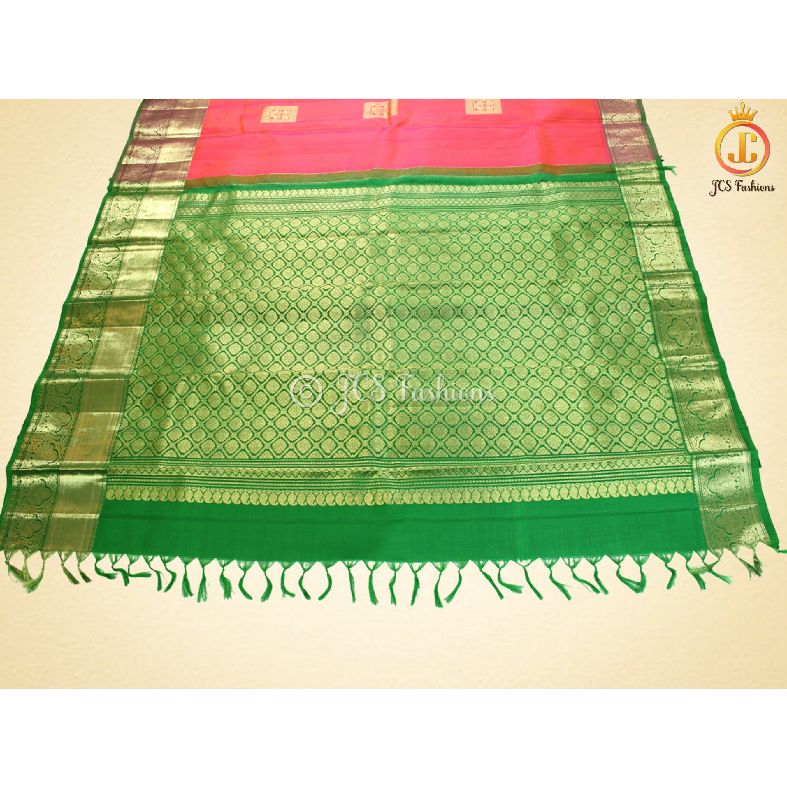 Pure Kanchipuram Handloom Silk Saree With Fully Stitched Blouse