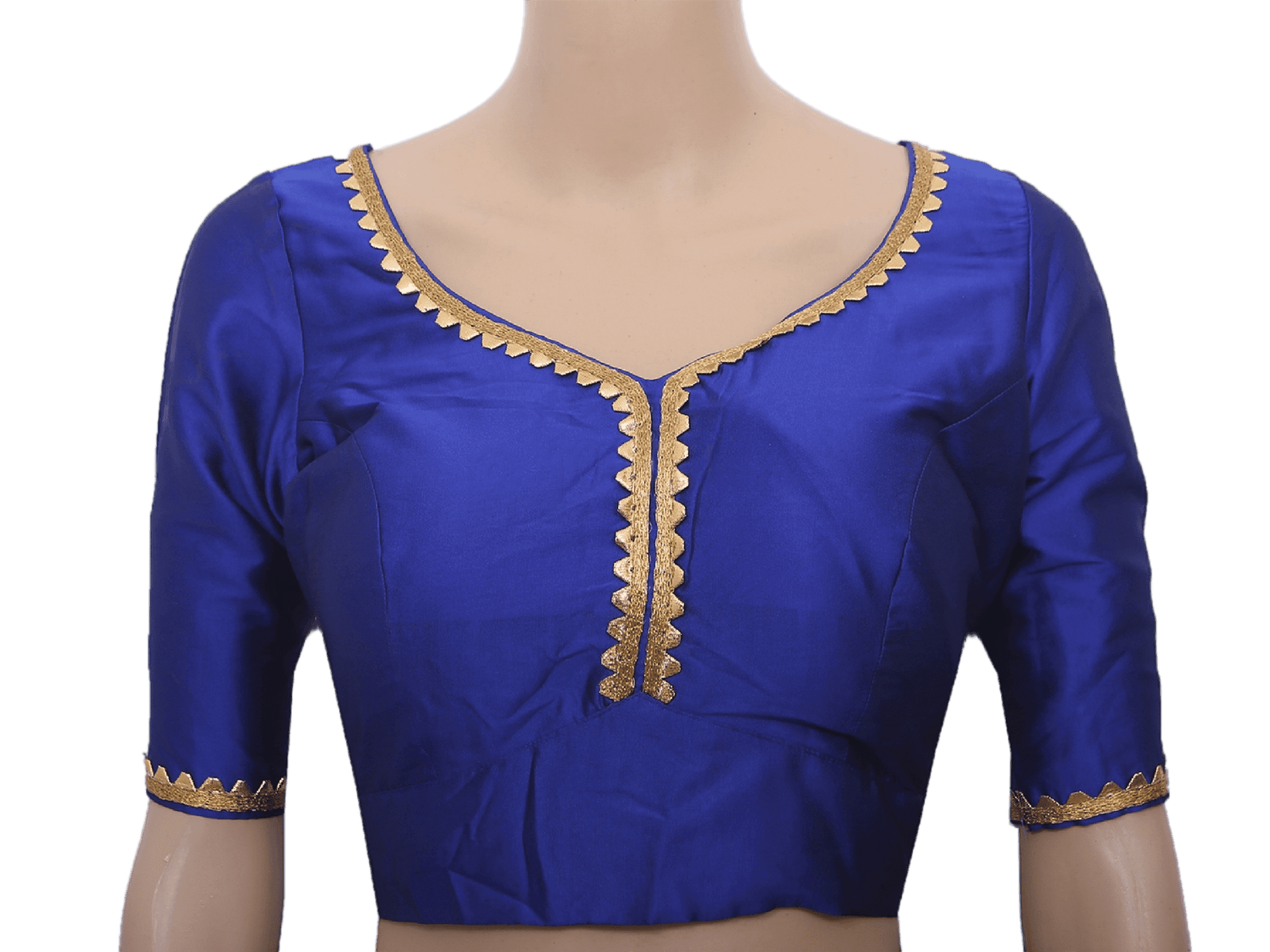 Sabyasashi Cut Ready-Made Blouse, Lehenga Blouse, Stylist Back Open Saree Blouse in Dark Colors Blouse JCS Fashions Royal Bue 40