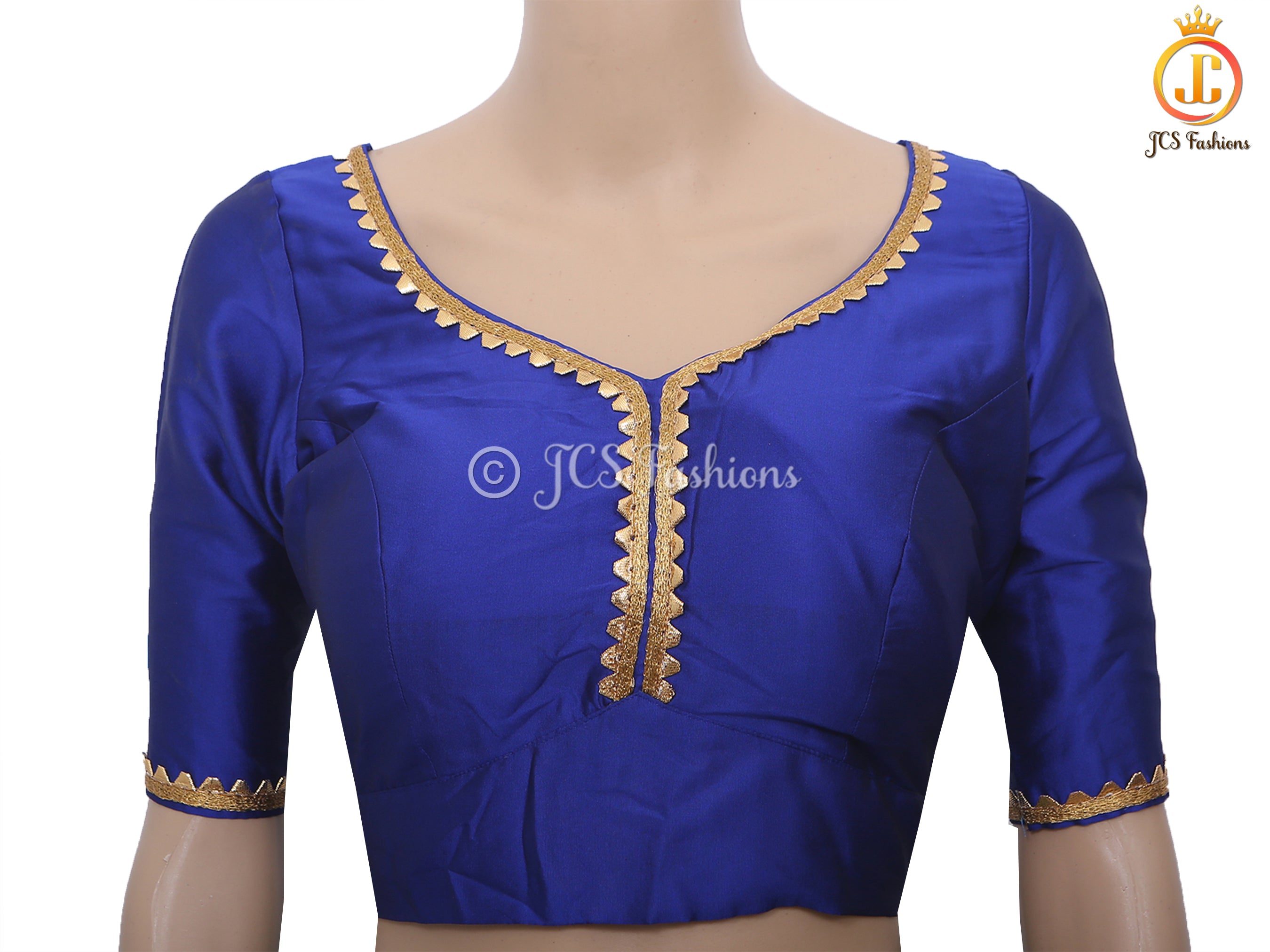 Sabyasashi Cut Ready-Made Blouse, Lehenga Blouse, Stylist Back Open Saree Blouse in Dark Colors Blouse JCS Fashions